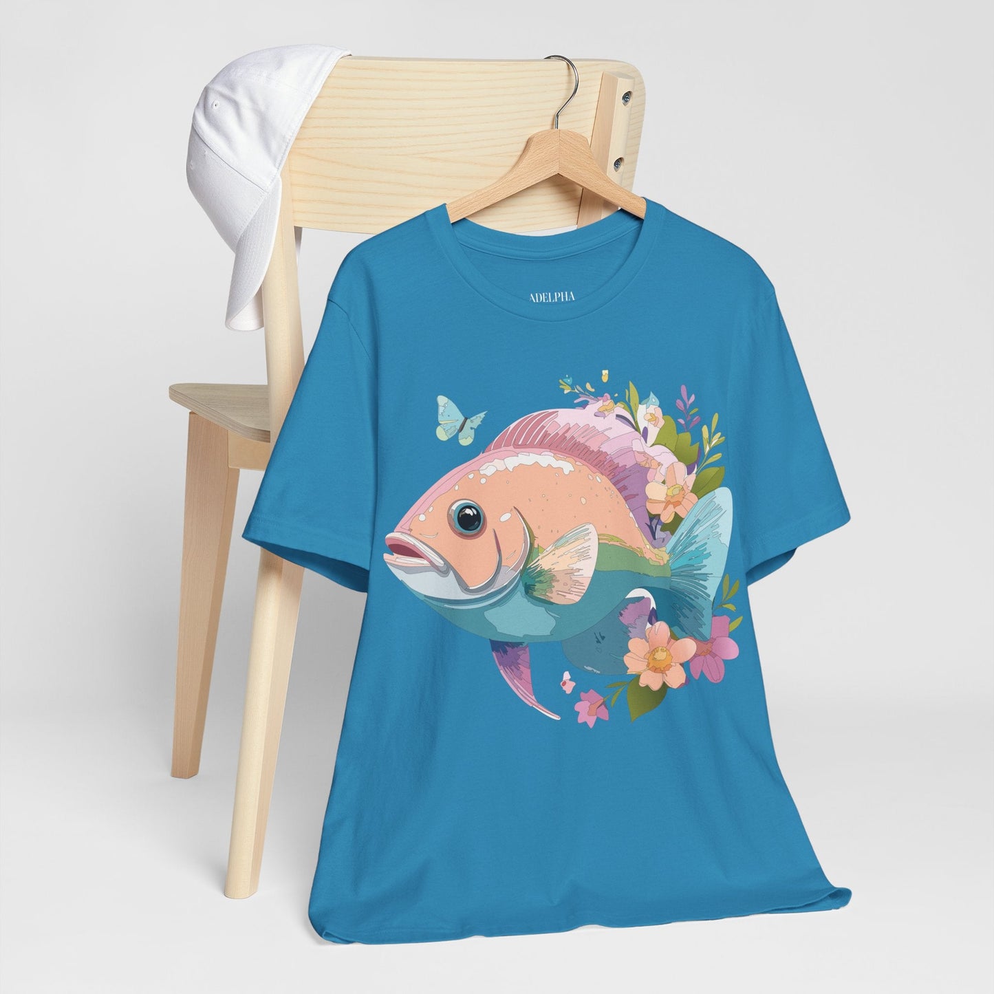 Fish Graphic Unisex 100 Cotton Vintage Artwork Tee 1