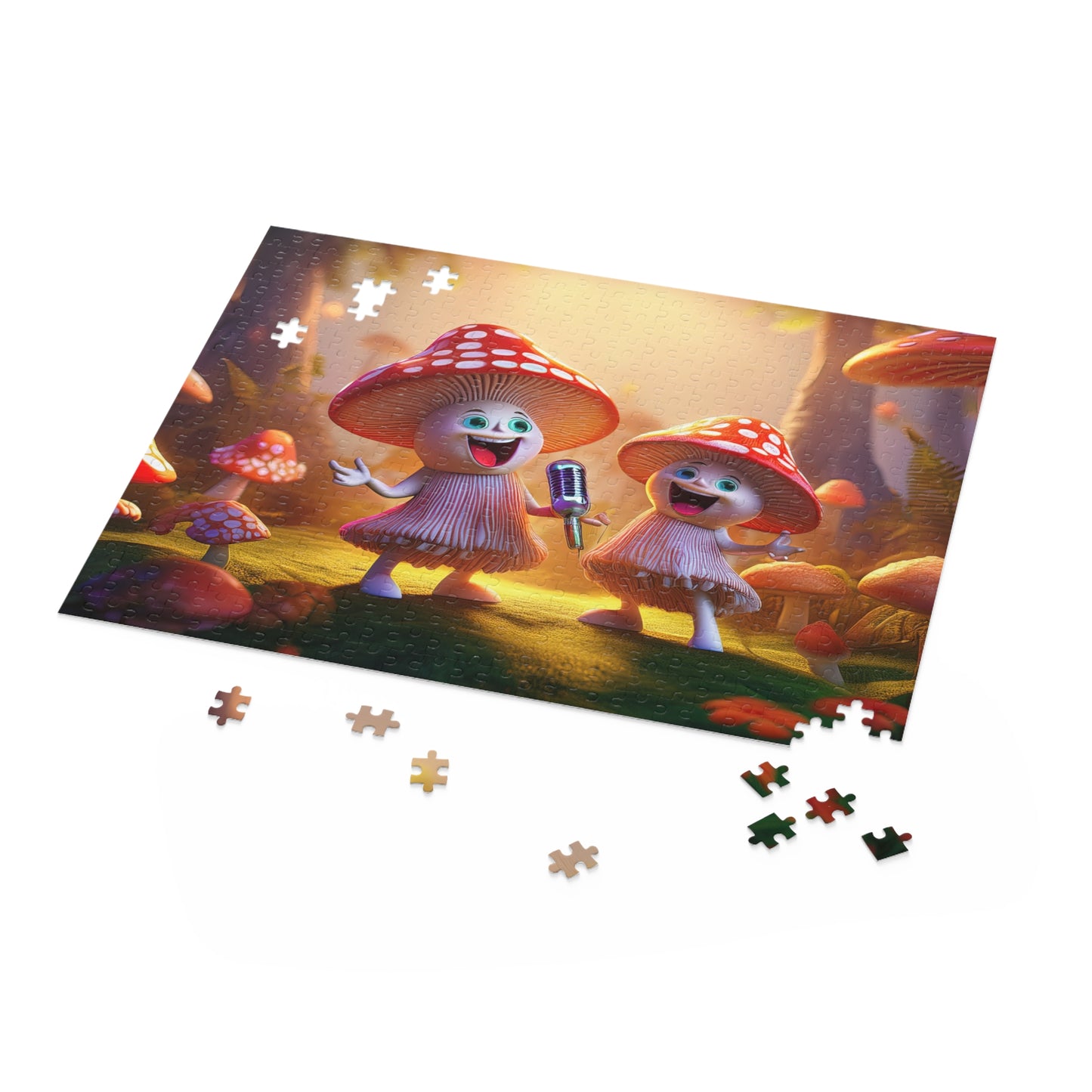 Mushrooms Puzzle 500-Chipboard Pieces in Box | Kids Puzzles Size: 16" x 20",  Ages 9+ and Family pn29