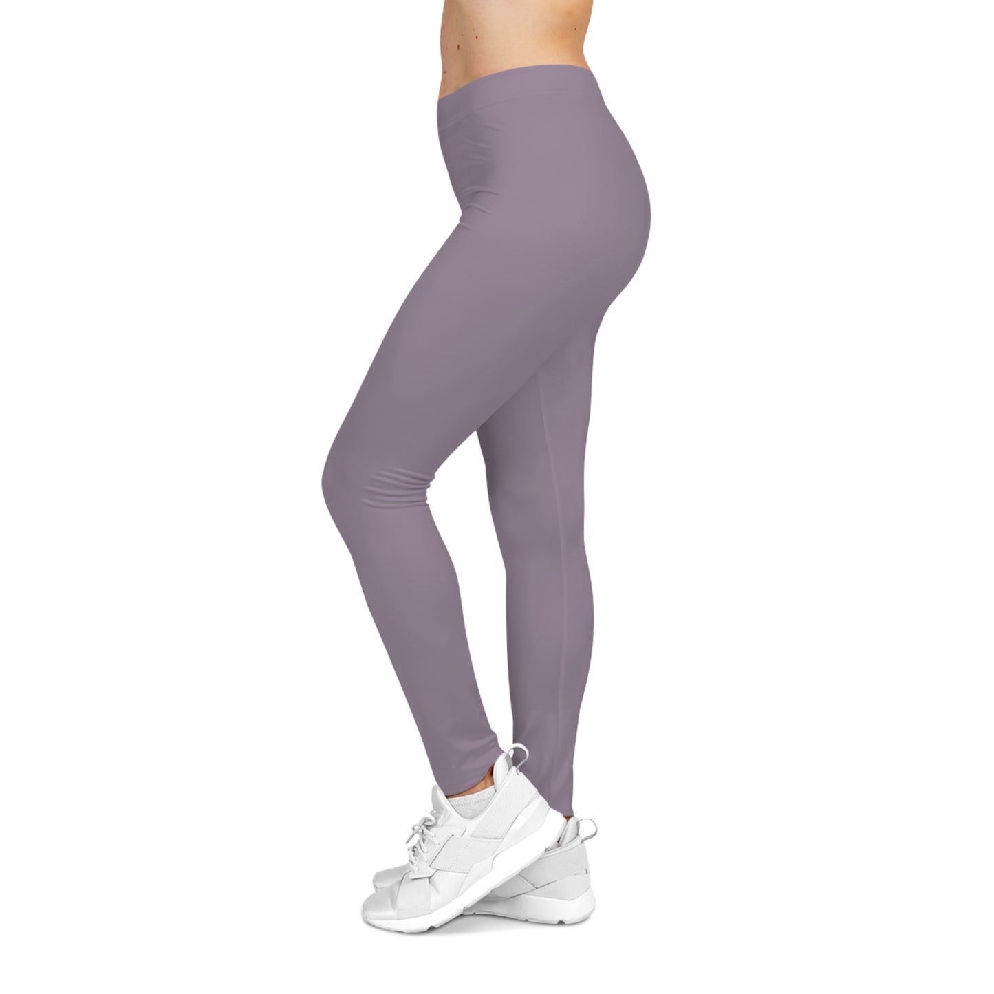 Dusty Purple Color Women's Poly-Span Casual Leggings XS-2XL