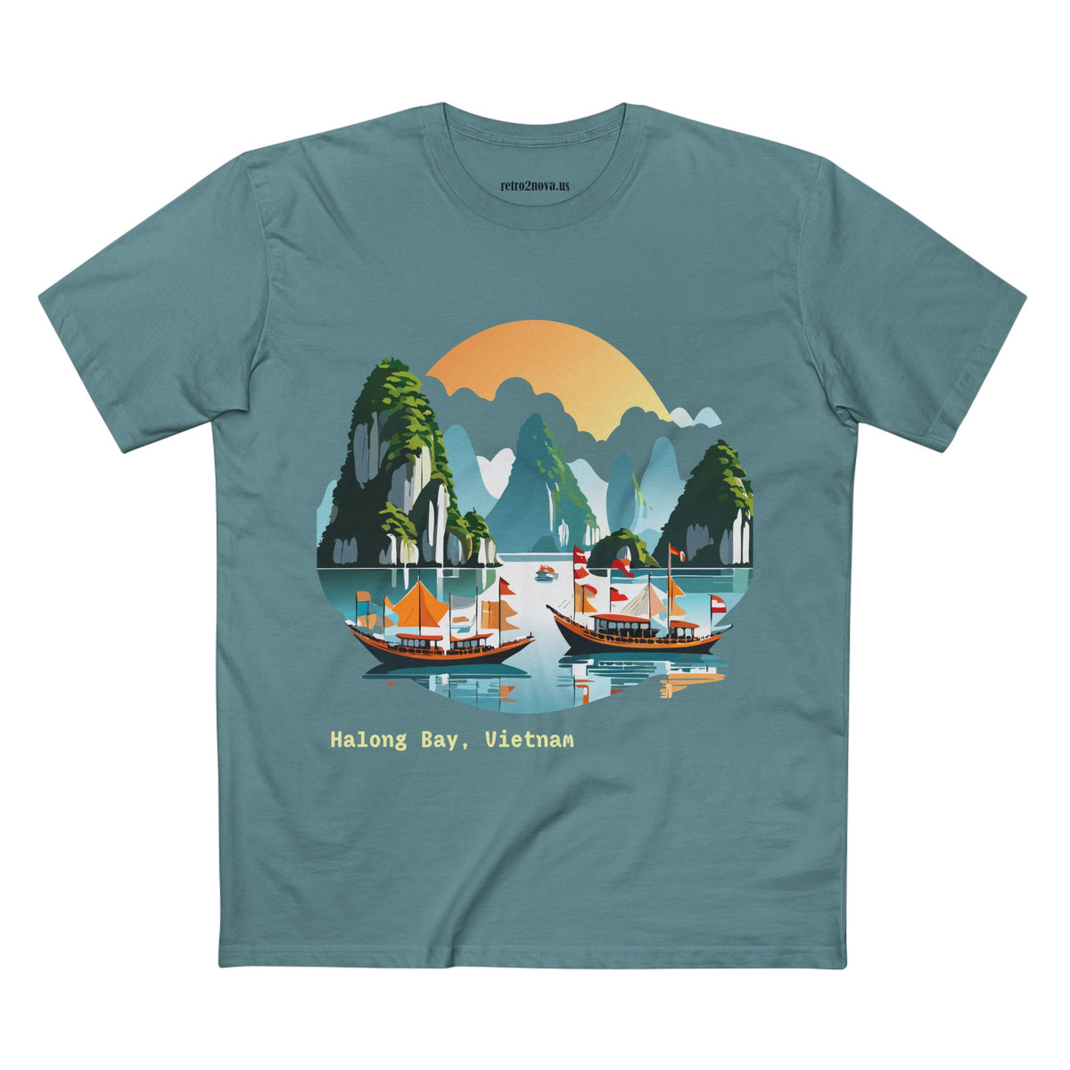 Halong Bay Vietnam landscape tee | Travel shirt, Southeast Asia souvenir