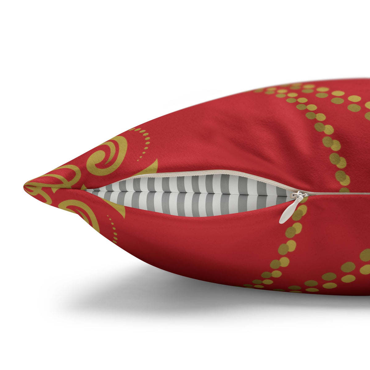 Funda de almohada de gamuza sintética con adorno