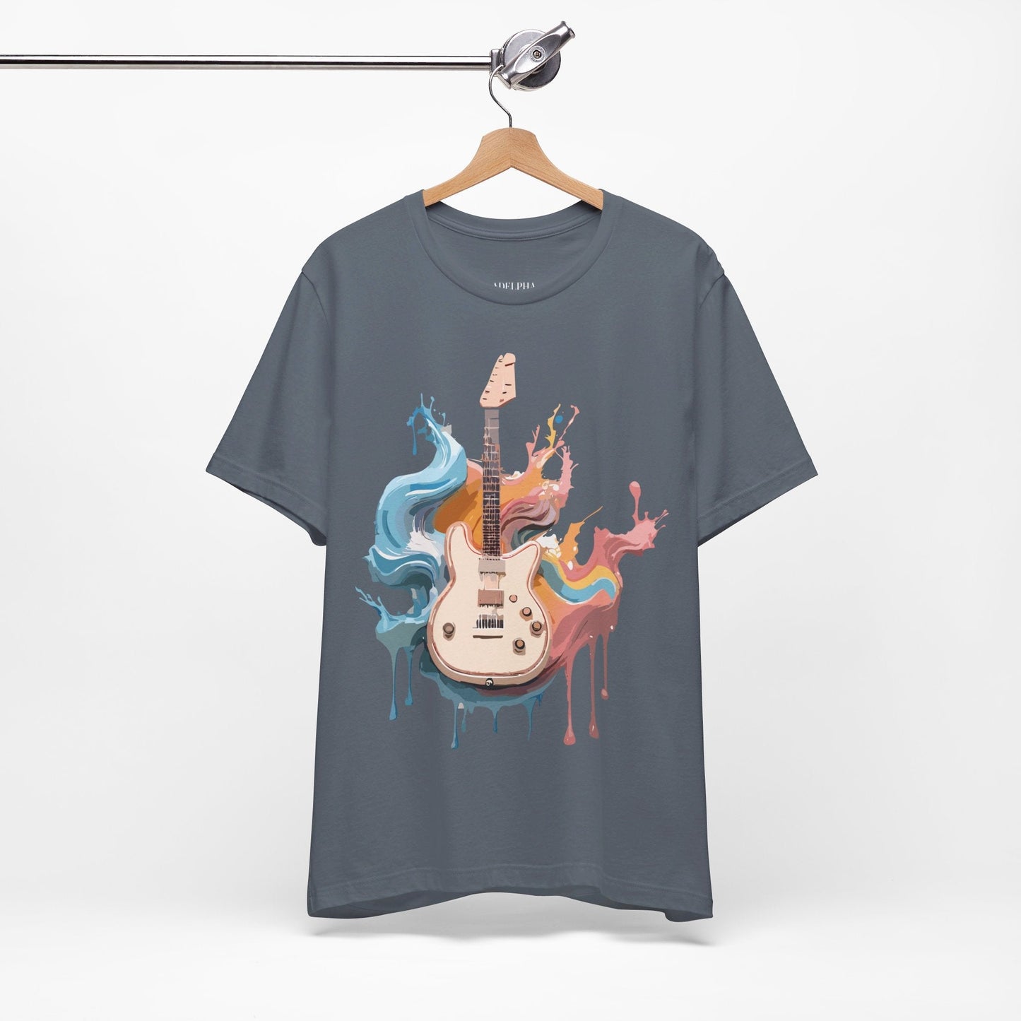 Adelpha Music Graphic T Shirt Unisex Short Sleeve Vintage Inspired Art Tee For Everyday Casual Wear