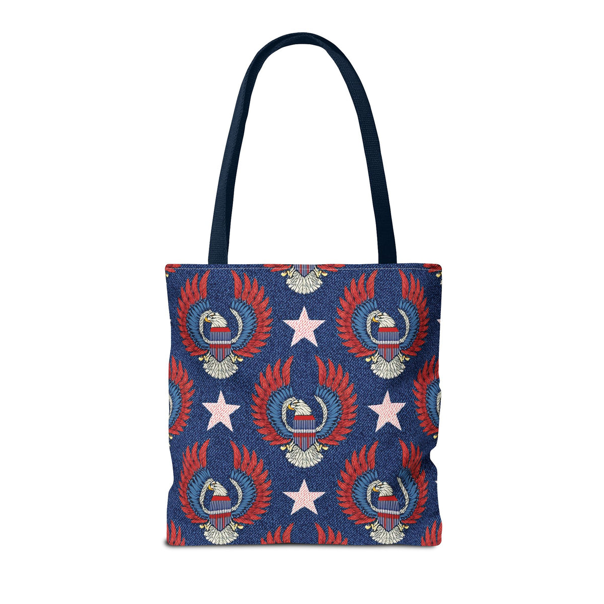 4th of July Graphic Denim Fabric Imitation Print Unisex Canvas Bag Poly Spun 3 Sizes Tote Bag 200-4