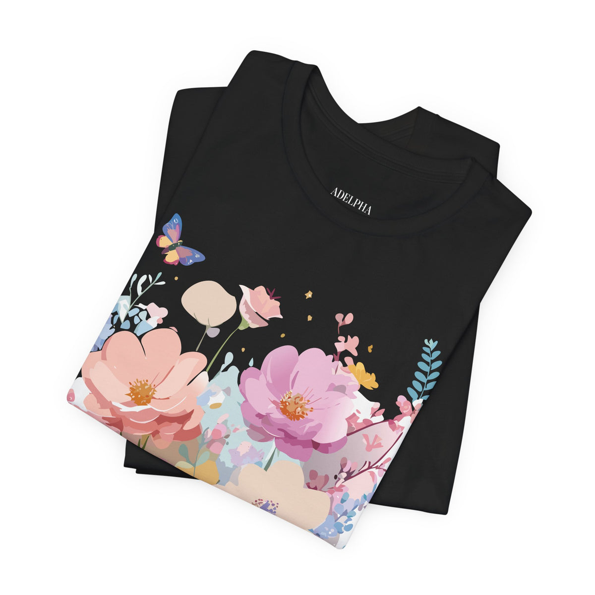 Floral Graphic Tee Shirt - Bella+Canvas Unisex 100 Cotton 44