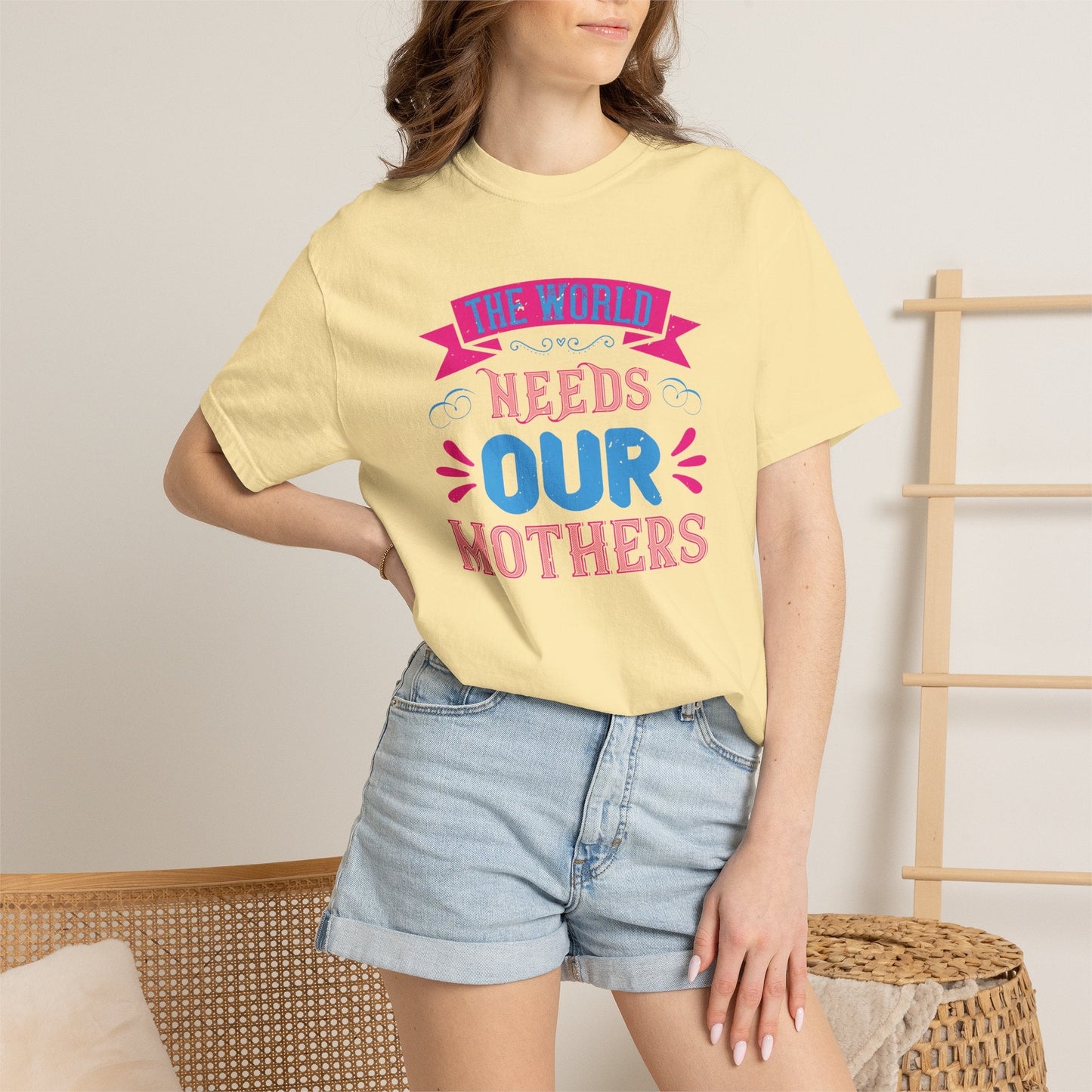 Mom T-shirt Mother Day Mama Tee Unisex Comfort Colors Garment-Dyed Cotton h95