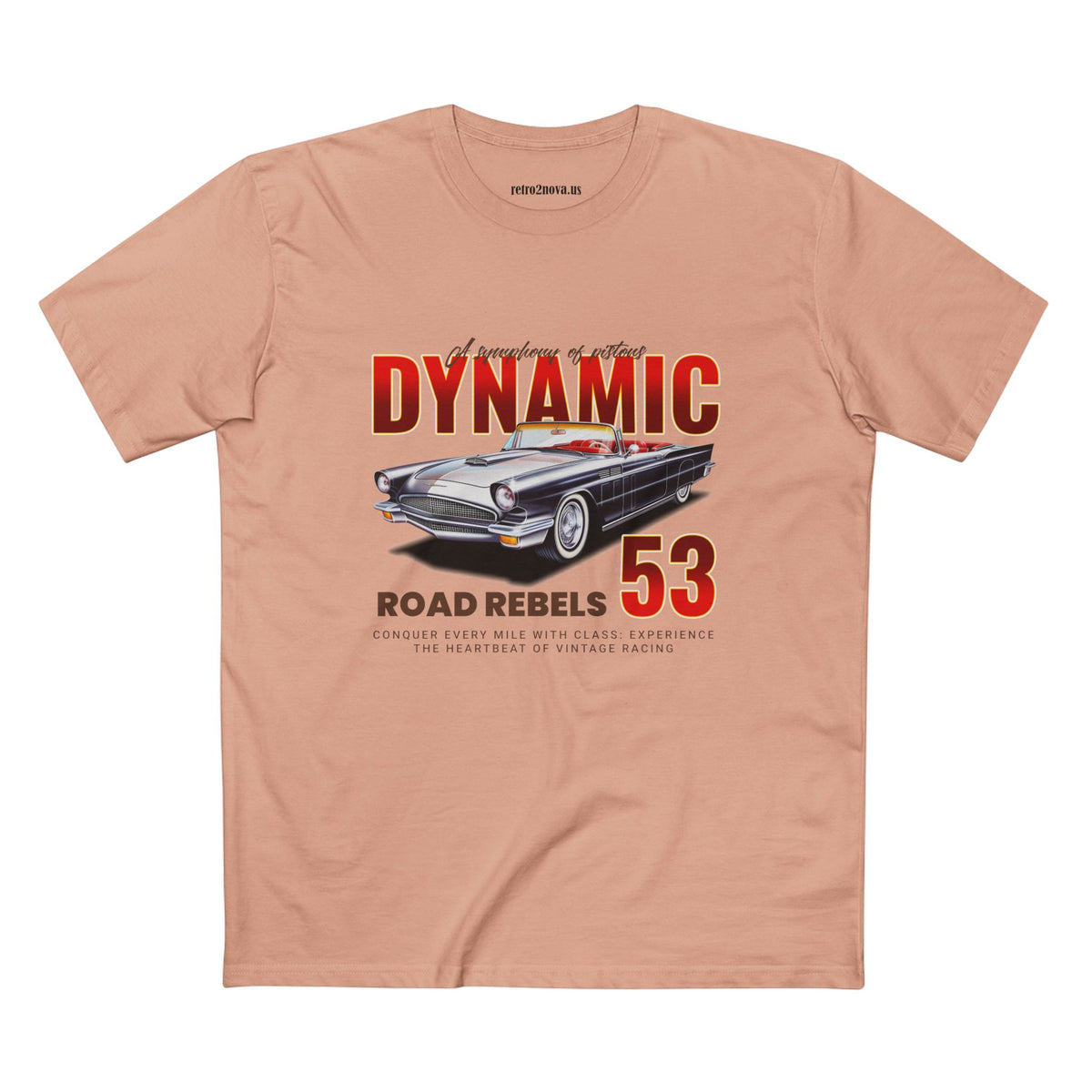 Retro Car Vintage Graphic Tee Staple Unisex 100 Cotton Tee Shirt - RC-15