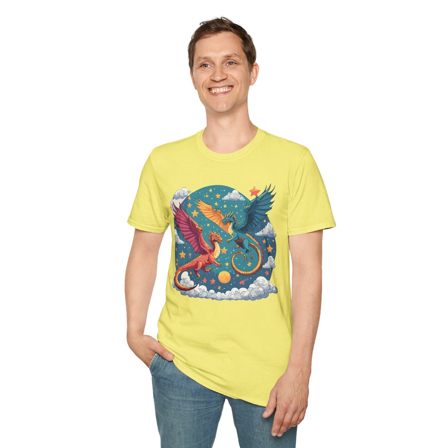 Dragon Graphic Unisex 100 Cotton Tee with Animal Artwork Design 18