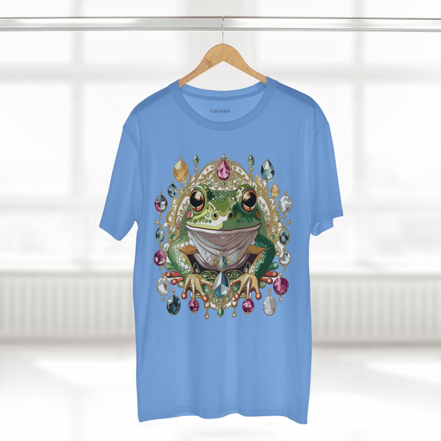 Frog Graphic Unisex 100 Cotton Tee With Unique Animal Golden Medallion Art Design 27