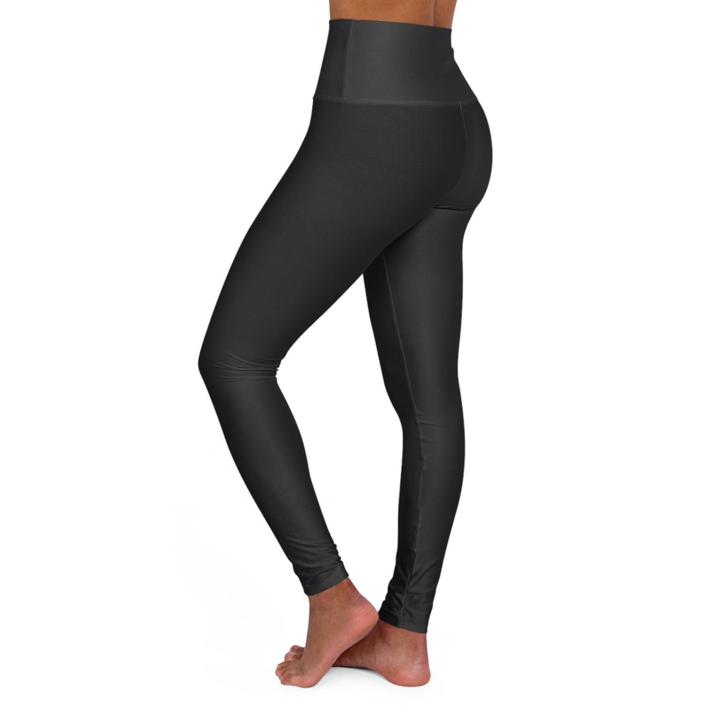 Shadow Grey Color High-Waist Yoga Leggings Women's Seamless Poly-Span Stretchy Performance Pants