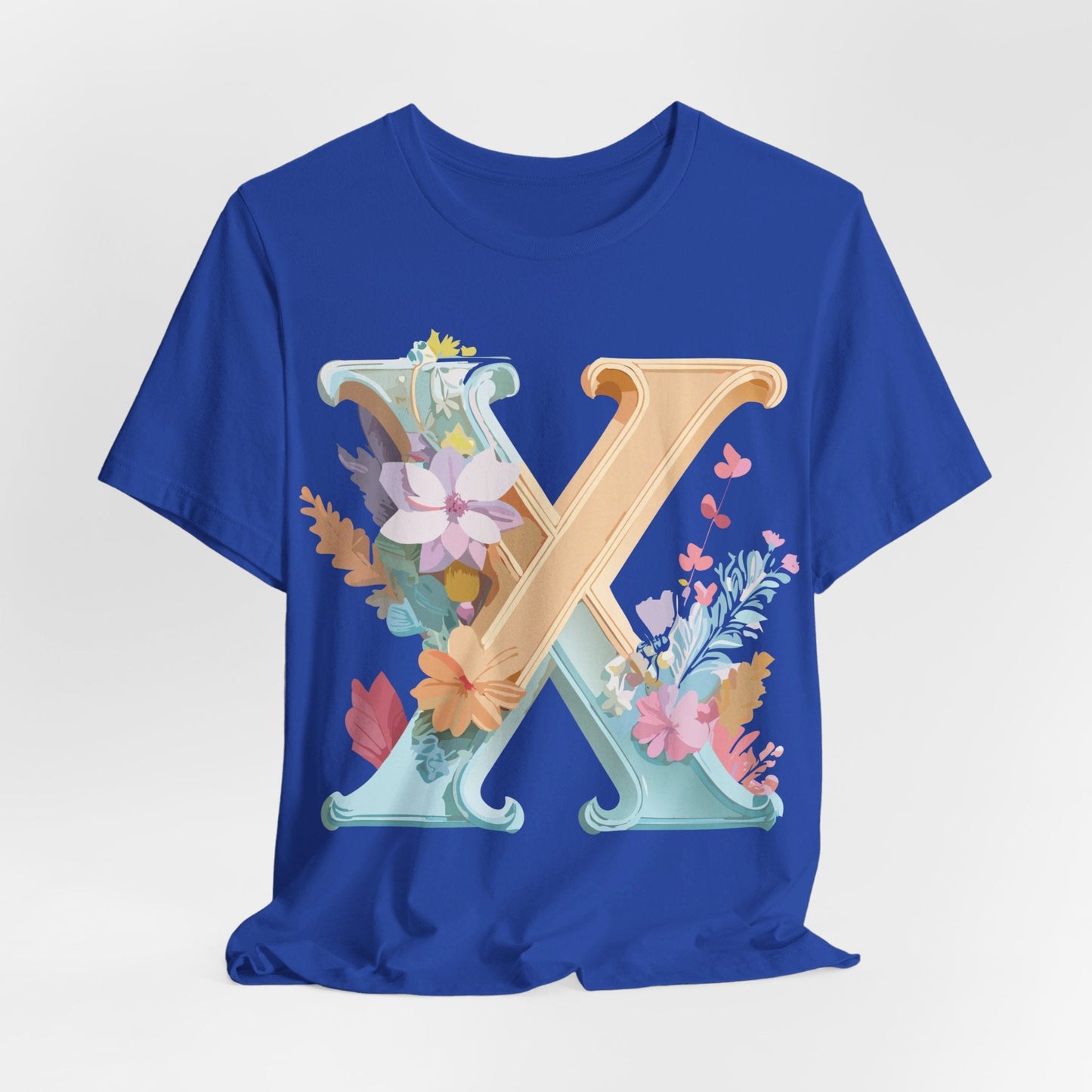 Letter X Shirt Graphic Tee Unisex Vintage Inspired Artwork By Adelpha Premium Comfort