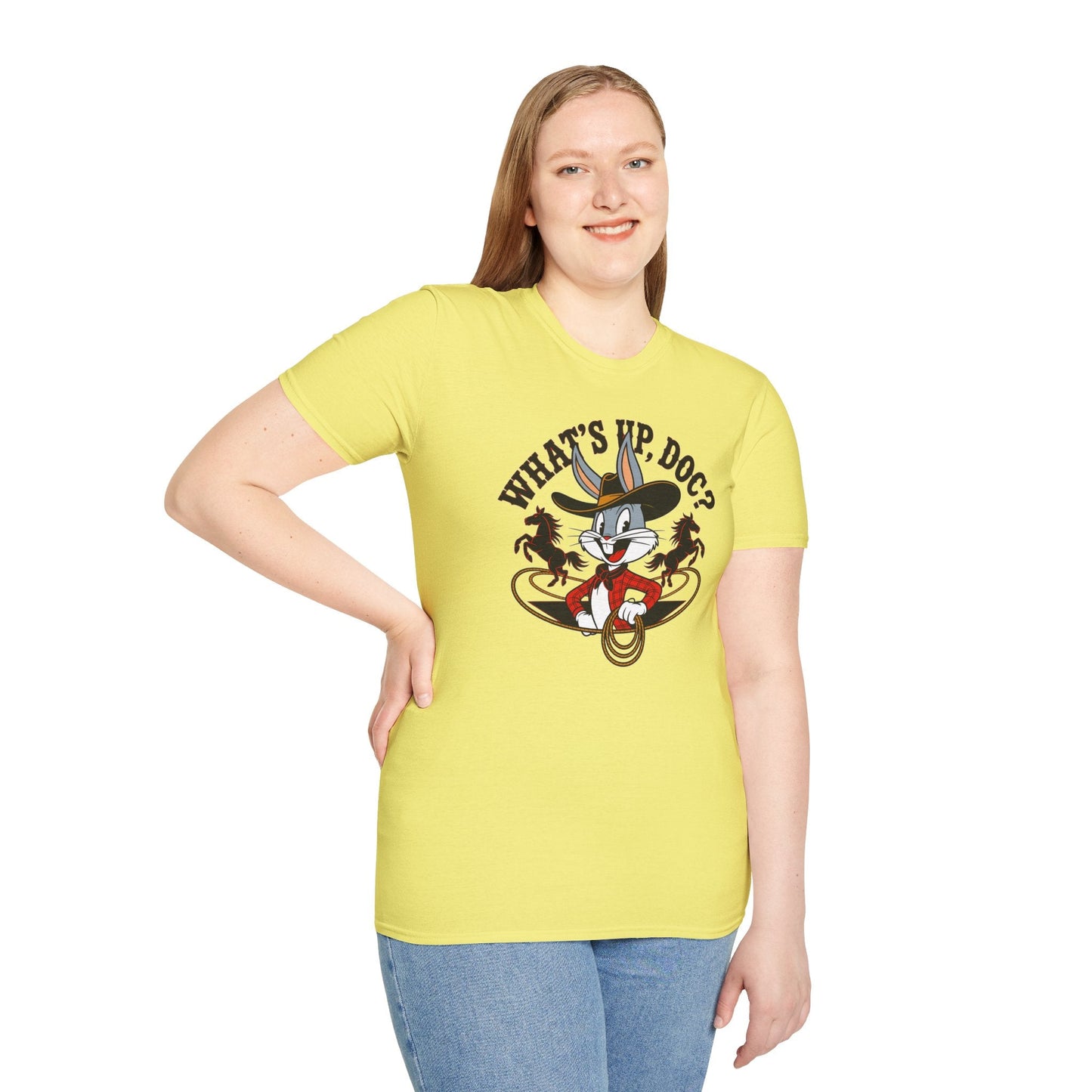 Bugs Bunny Shirt Unisex Cartoon T Shirt With Animation Design Softstyle Gildan 64000