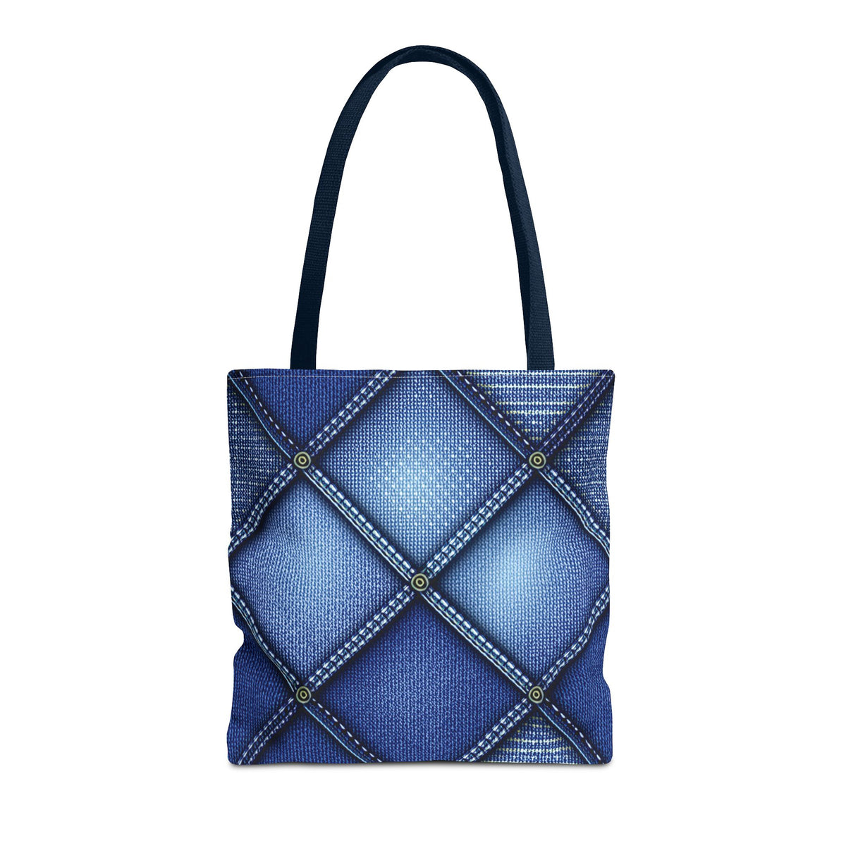 Denim Fabric Imitation Print Unisex Canvas Bag Poly Spun 3 Sizes Tote Bag 115