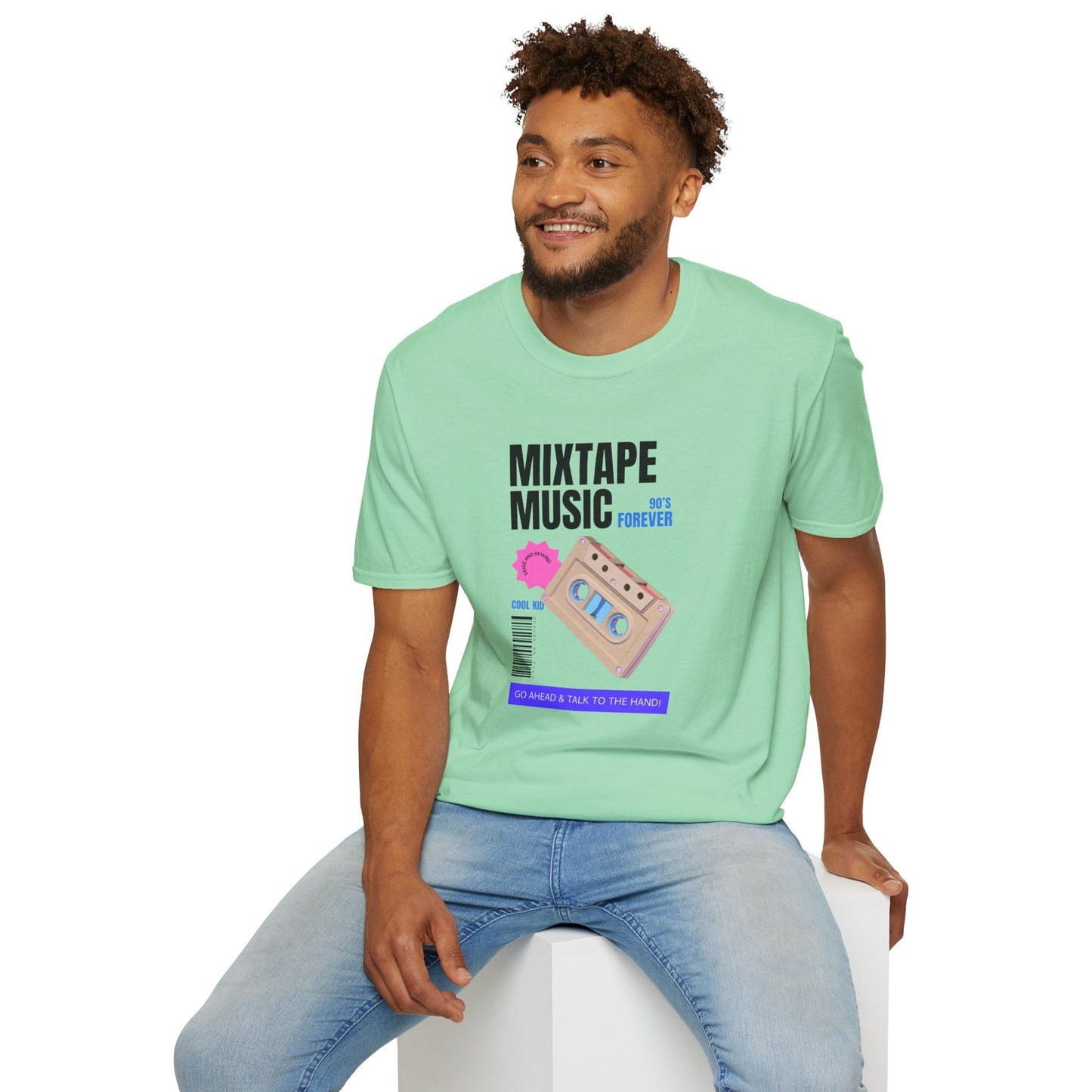 Mixtape Music Vintage Cassette T-Shirt Unisex Cotton Retro Audio Graphic Tee