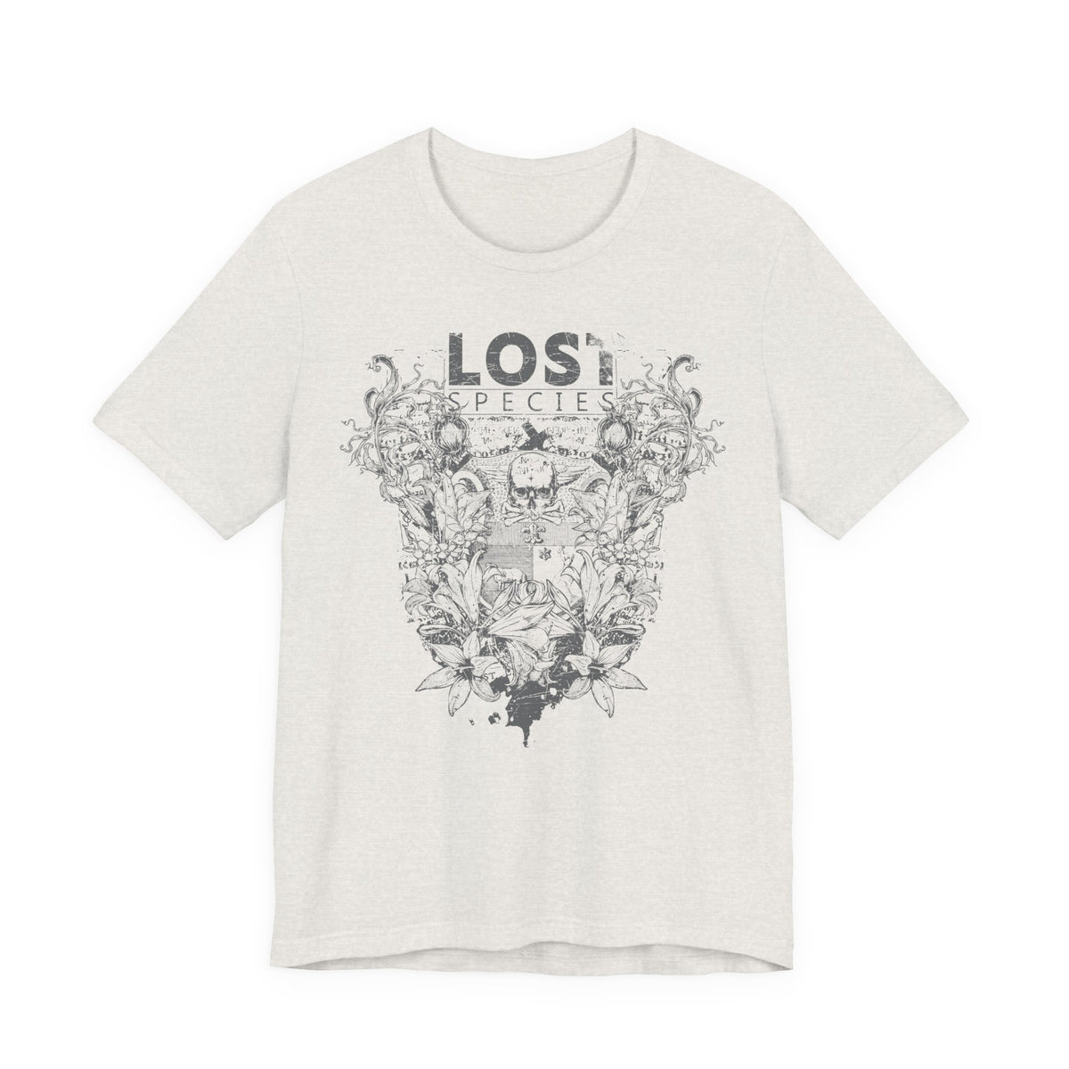 Lost Species Tee Floral Wildlife Illustration Rock Band T-Shirt A-7