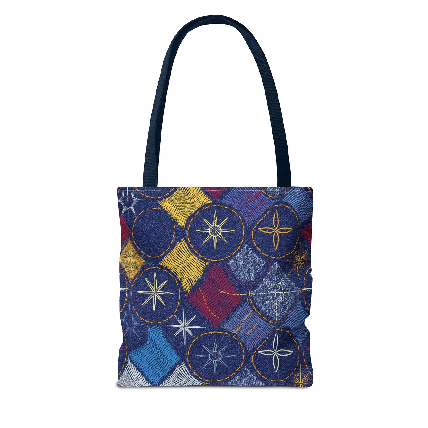 Denim Fabric Imitation Print Unisex Canvas Bag Poly Spun 3 Sizes Tote Bag 183-5