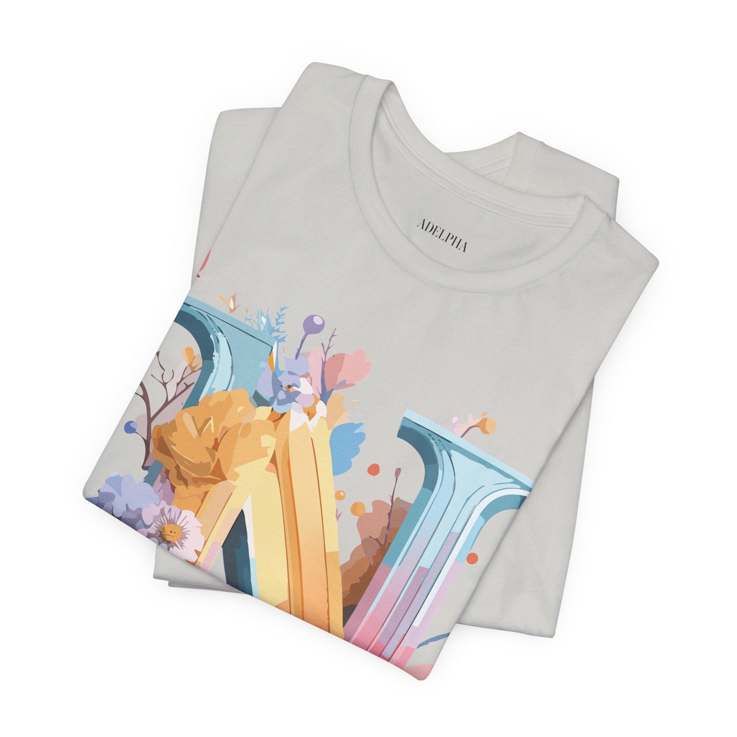 Letter N Shirt Classic Unisex Graphic Tee With Premium Vintage Adelpha Artwork Jersey Short Sleeve