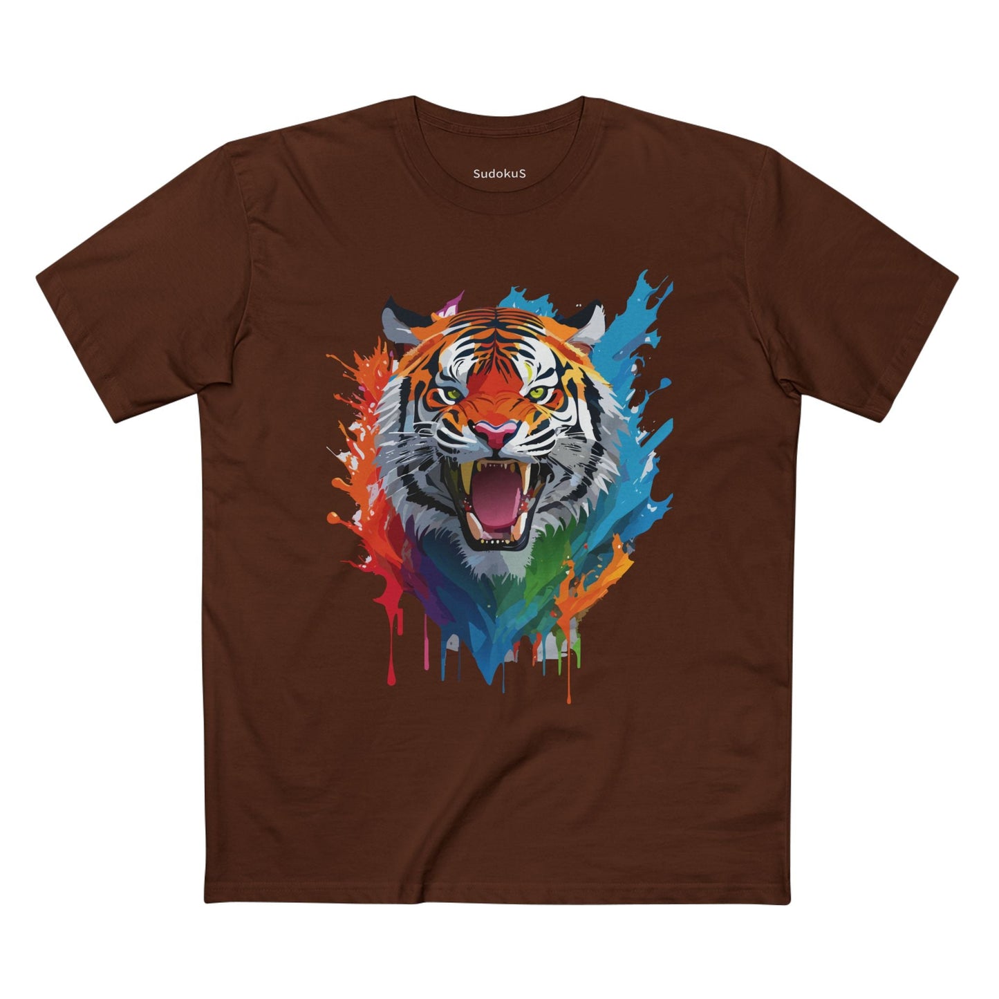 Tiger Graphic Unisex 100 Cotton Staple Tee with Animal Design Artwork 31
