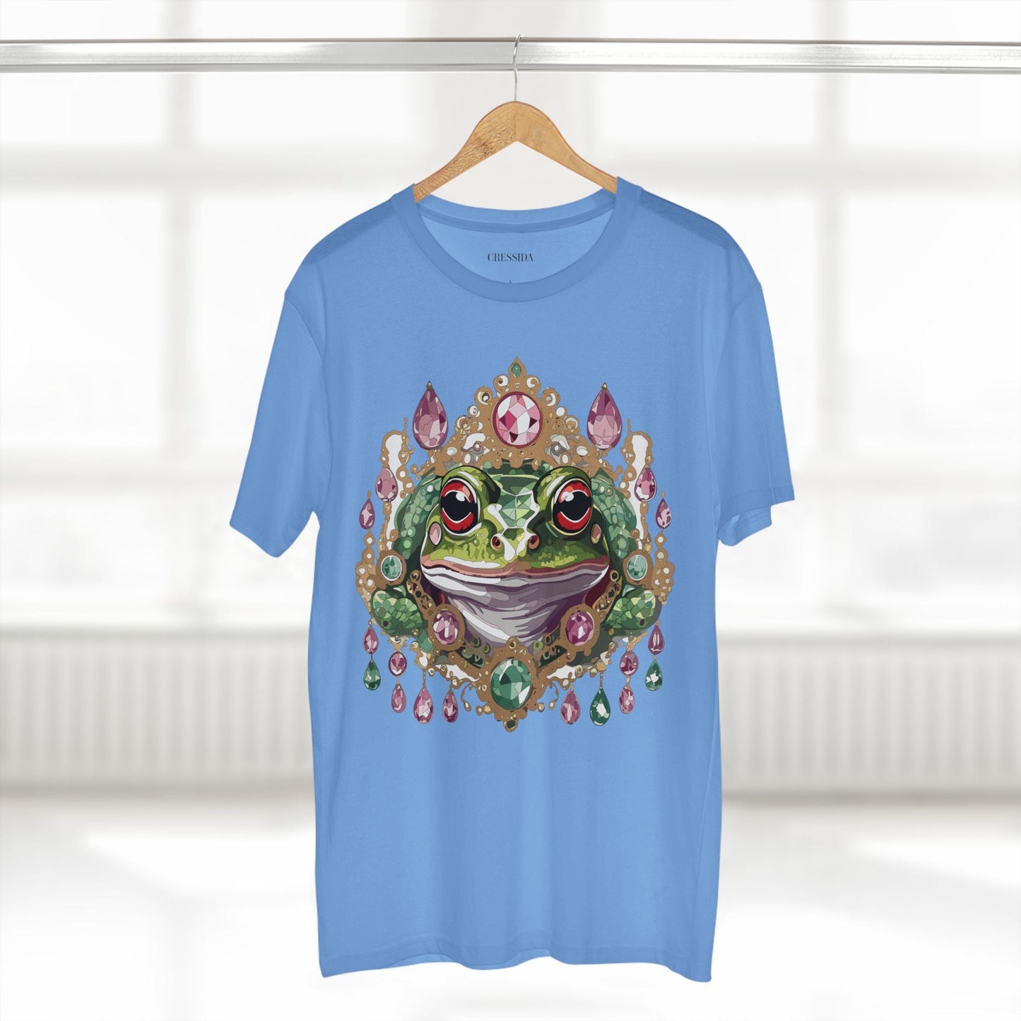 Frog Graphic Unisex 100 Cotton Tee With Unique Animal Golden Medallion Art Design 26