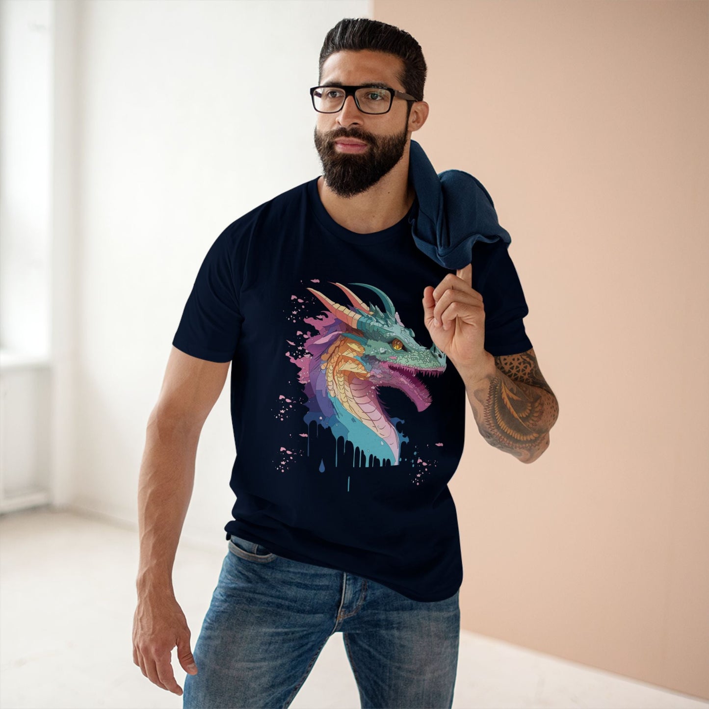 Dragon Graphic Unisex 100 Cotton Staple Tee 7