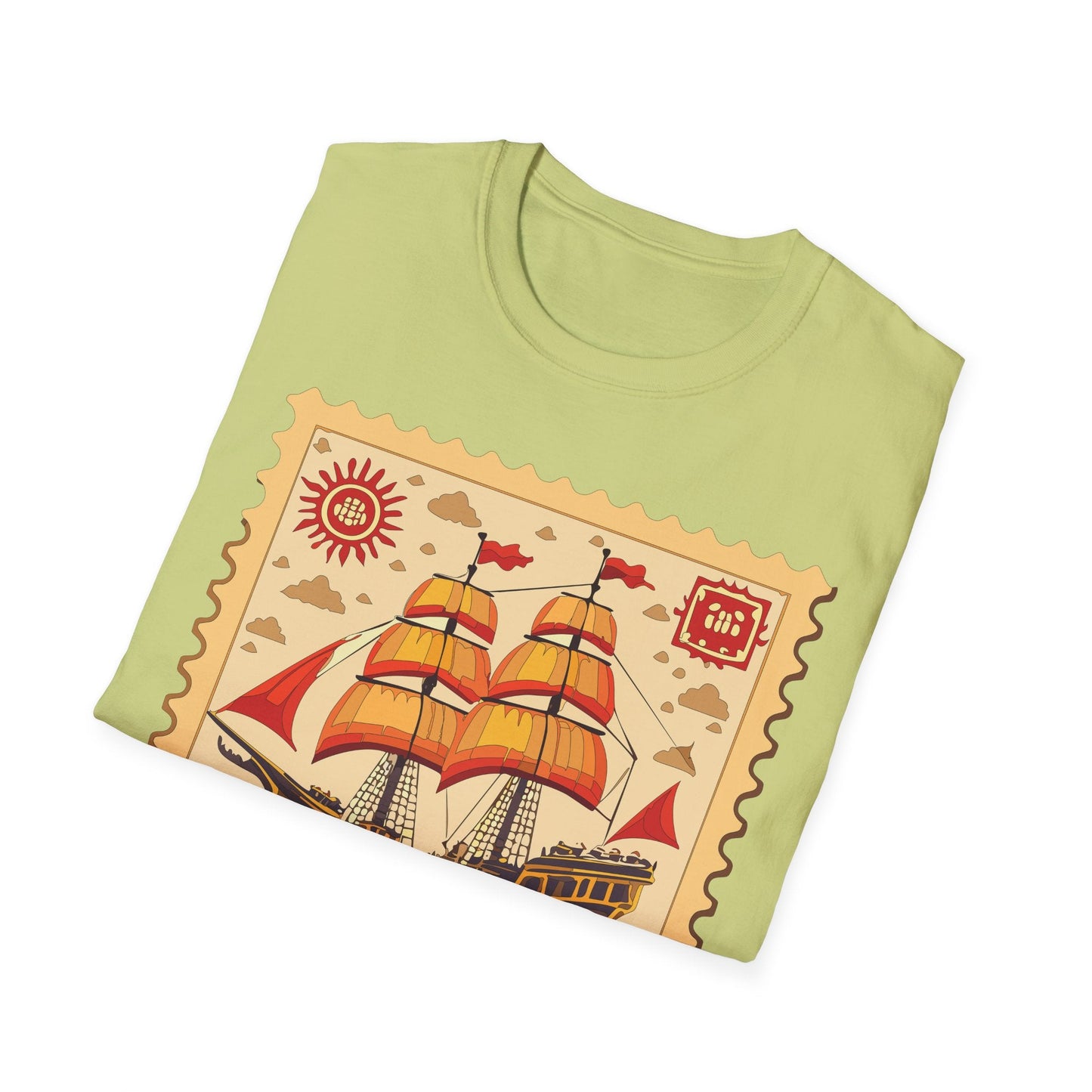 Ship T Shirts Frigate Vessel Tee Unisex Softstyle Gildan 64000 100 Percent Ring Spun Cotton