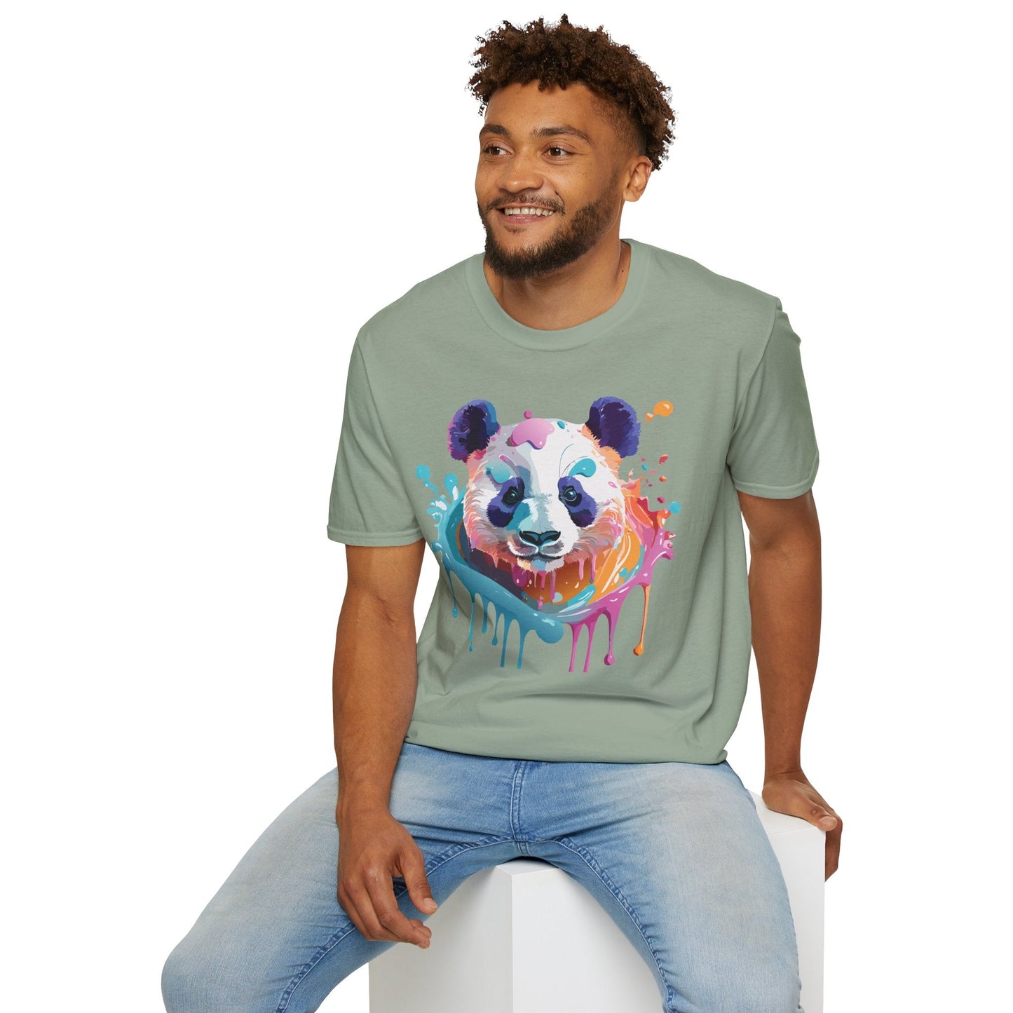 Panda Shirt T Shirt Softstyle 64000 Gildan 100 Percent Ring Spun Cotton Comfortable Animal Tee