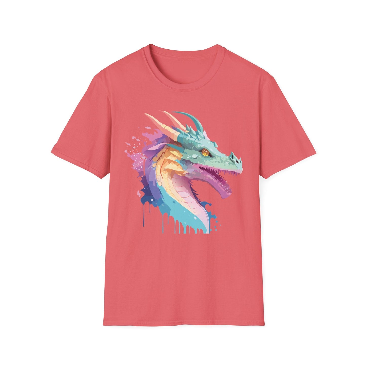 Dragon Graphic Tee Unisex Short Sleeve Dragon Shirt With Animal Design Gildan SoftStyle 64000