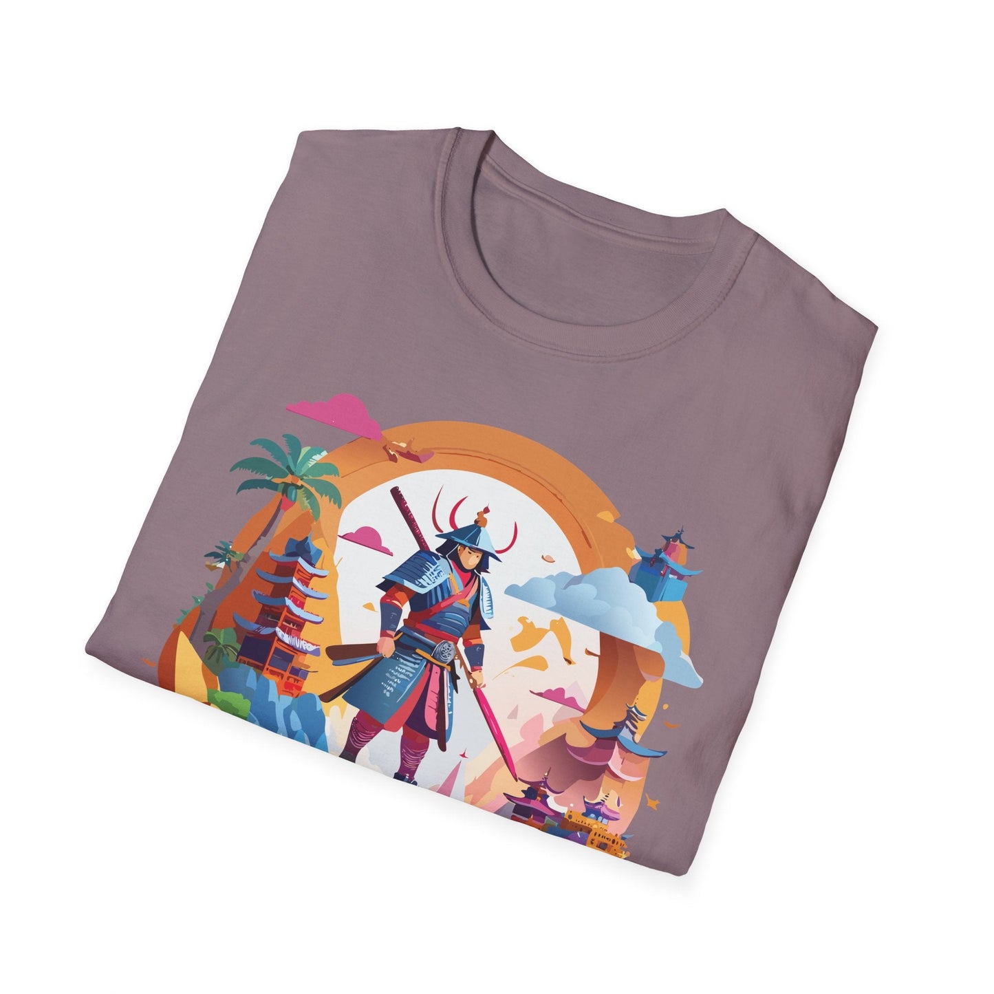 Samurai T Shirt Unisex Gildan Softstyle 64000 100 Percent Ring Spun Cotton Lightweight Tee