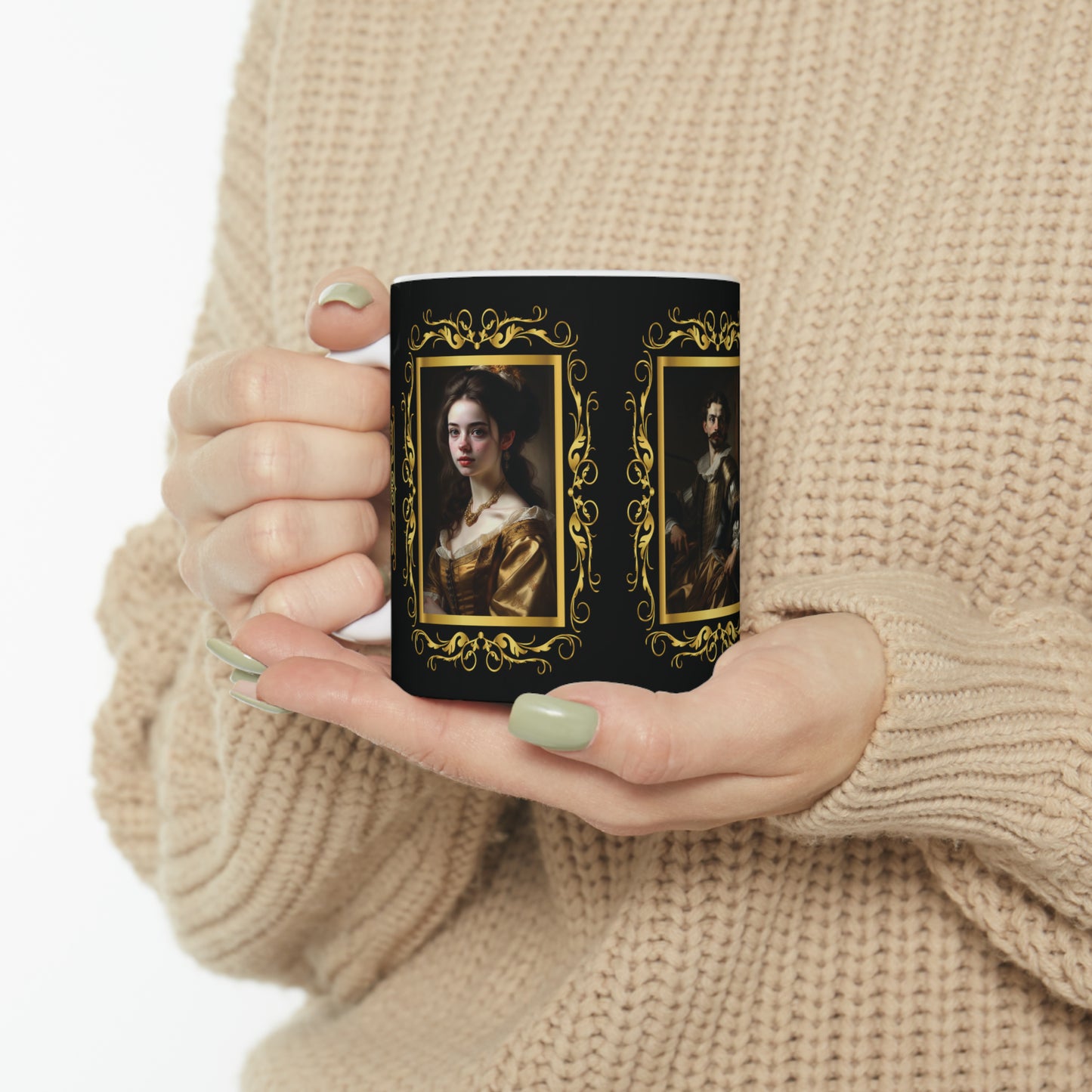 Coffee & Tea Mug with Antique Portraits