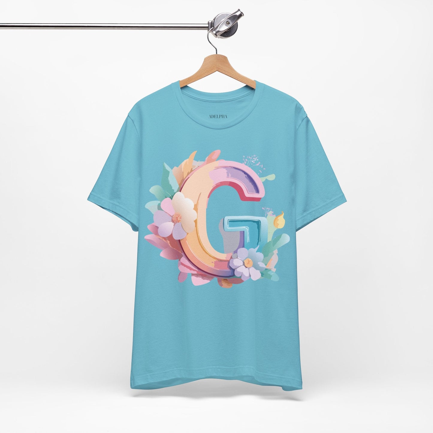 Letter G Shirt Unisex Graphic Tee With Vintage Inspired Artwork Adelpha Premium Tee