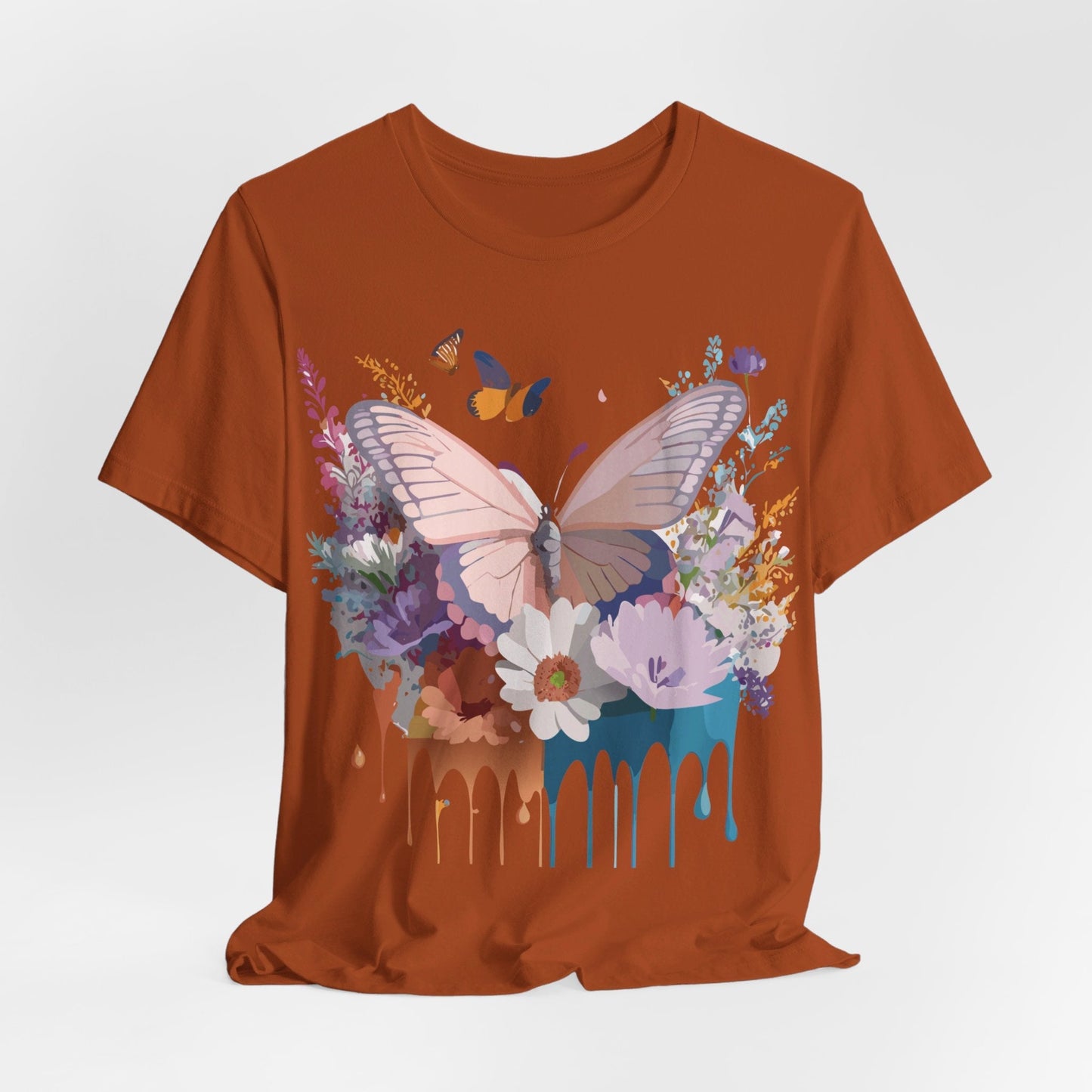 Butterfly Graphic Tee Unisex Vintage Art Design Adelpha Short Sleeve
