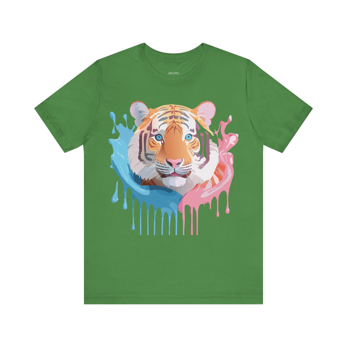 Tiger Graphic Unisex Cotton Bella+Canvas Tee with Art Animal Design e60