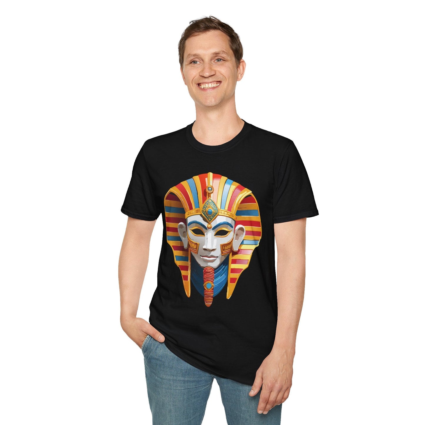Mask Tee Shirt Unisex Art Design Masquerade Tee Gildan Softstyle 64000 Lightweight Cotton