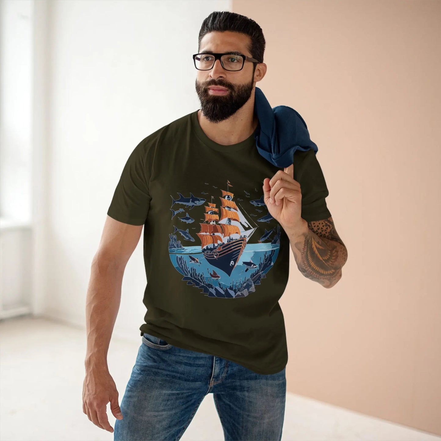 Ocean Coast Graphic Unisex 100 Cotton Staple Tee 30