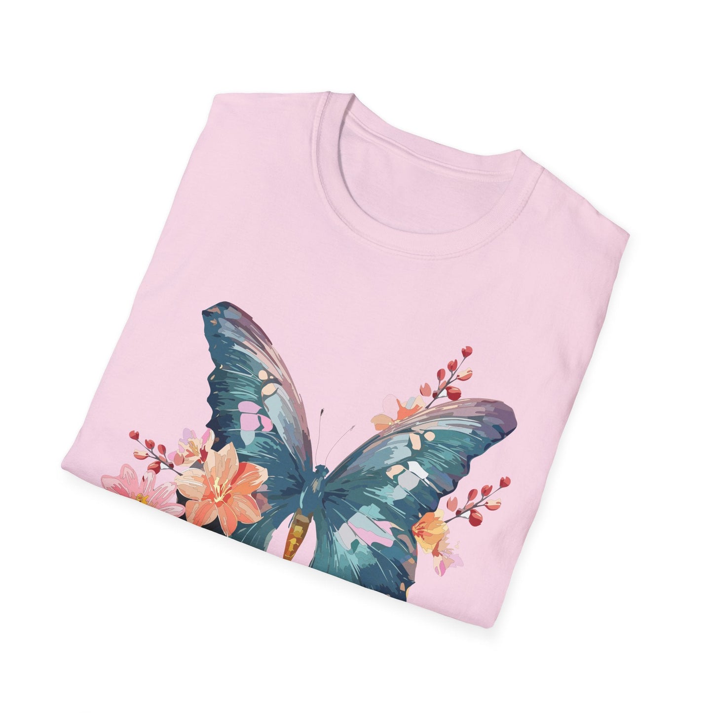 Butterfly T Shirt Unisex Gildan Softstyle 64000 100 Percent Ring Spun Cotton Monarch Tee