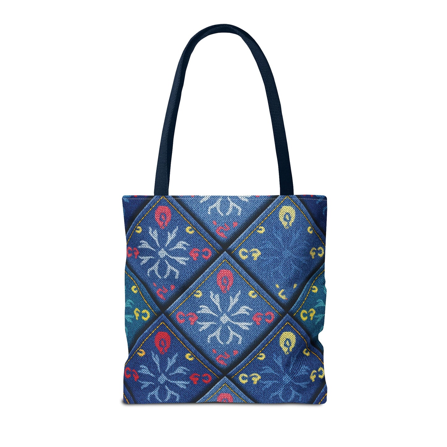 DIWALI DENIM PRINT CANVAS BAG HIGH-QUALITY 100% SPUN POLY 3 SIZES BAG-205-8