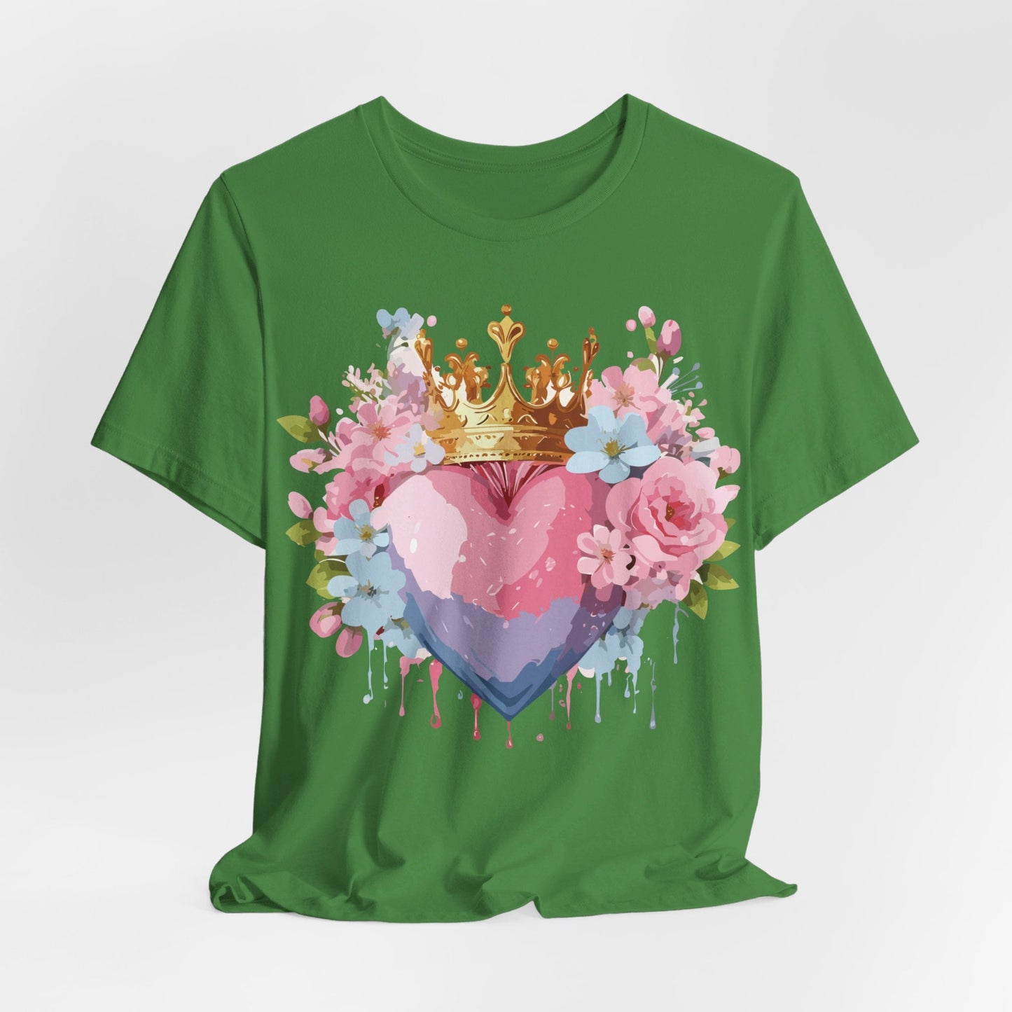 Valentine Day Graphic Unisex 100 Cotton Vintage Artwork with Love and Flower Design Tee 18