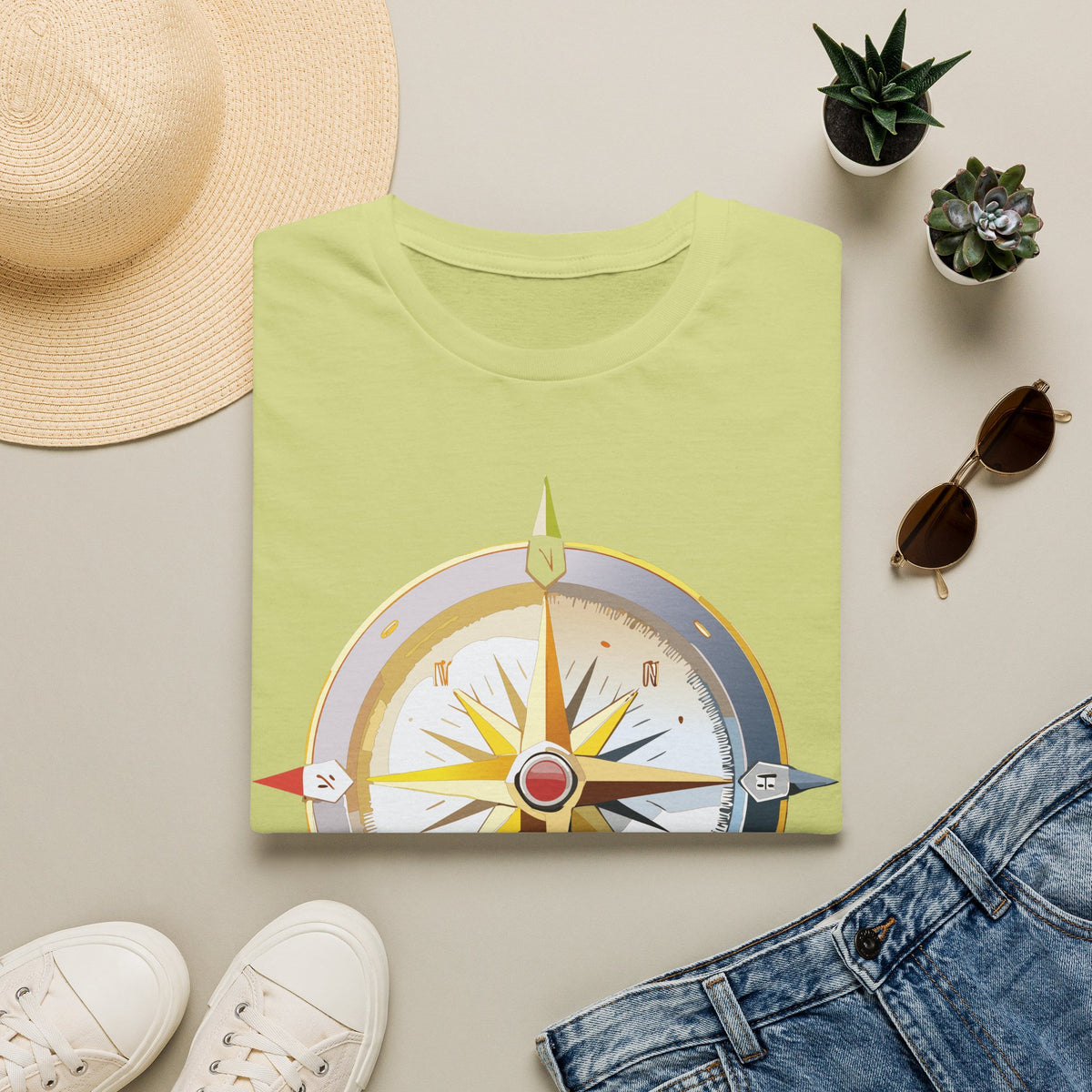 Nautical Compass T-Shirt | Adventure Travel Graphic Design Unisex 100 Cotton Gildan T-Shirt