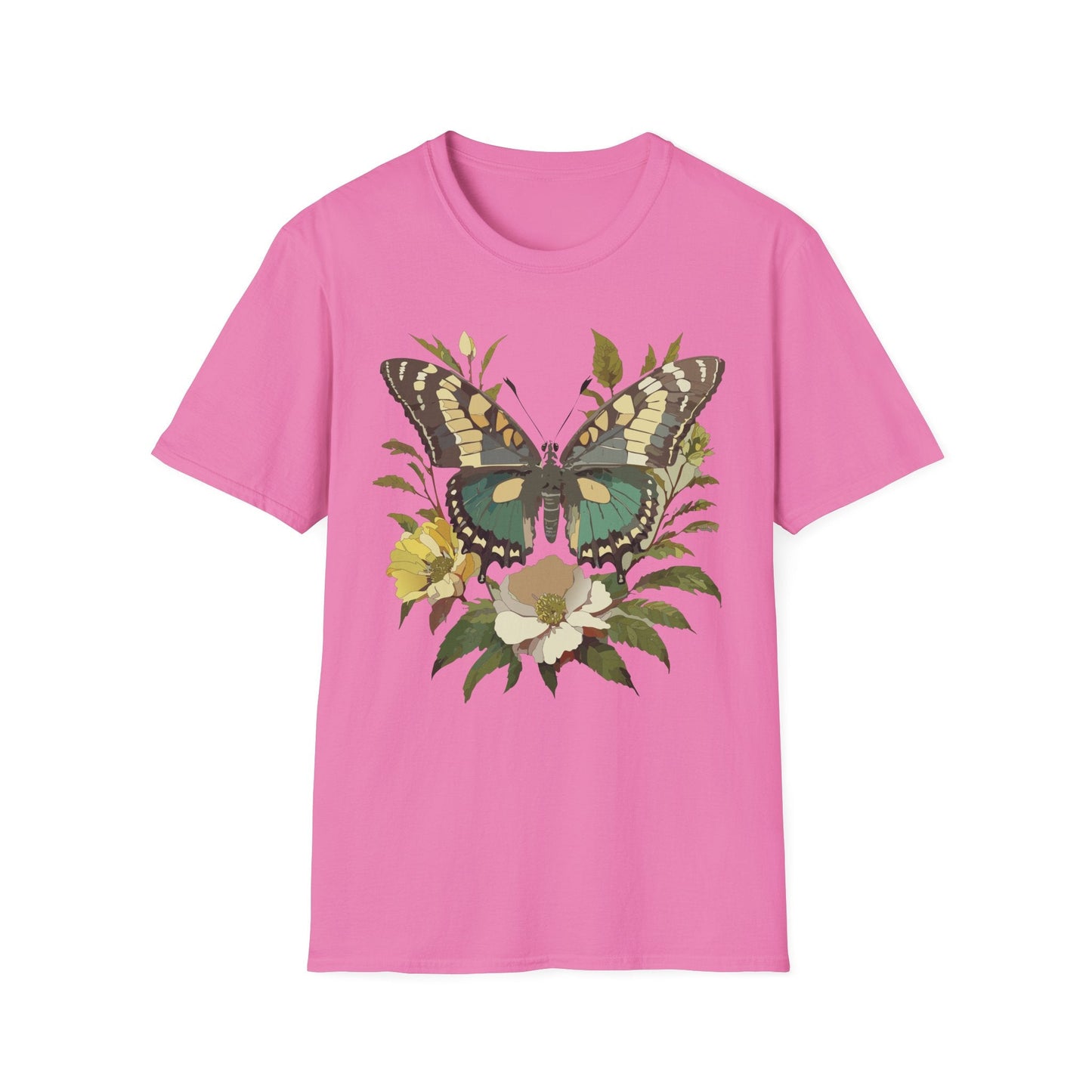 Butterfly Shirt Unisex Monarch Butterfly Tee Gildan Softstyle 64000 100 Percent Ring Spun Cotton