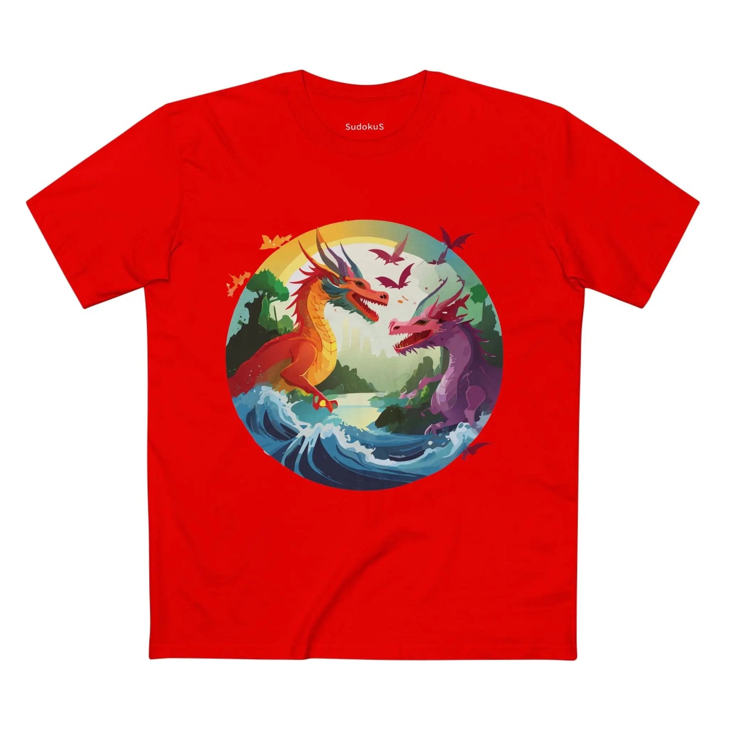 Dragon Graphic Unisex 100 Cotton Staple Tee 16