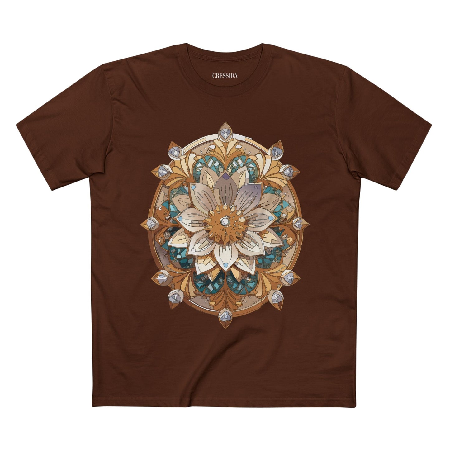 Floral Graphic T-Shirt Unisex 100 Cotton Art Design with Antique Flowers Tee 16