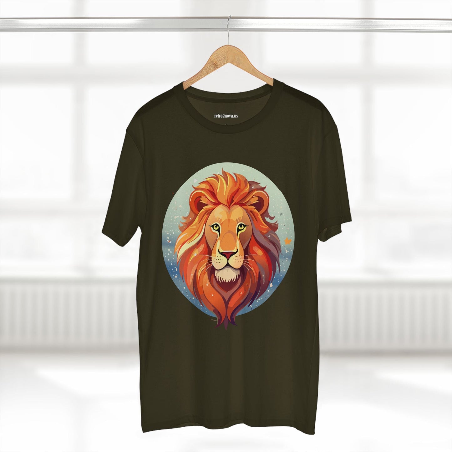 Lion Art Shirt Unisex Premium Cotton Tee With Original Art Design From Retro2Nova Art Collection Worldwide