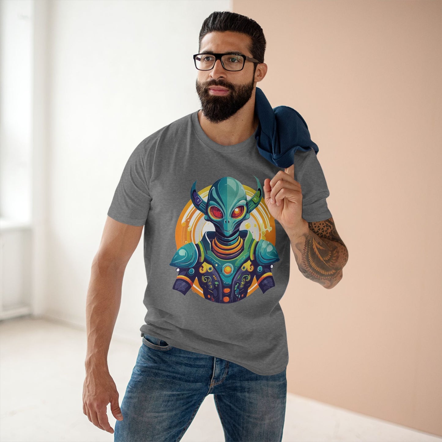 Aliens Graphic Unisex 100 Cotton Staple Tee 21