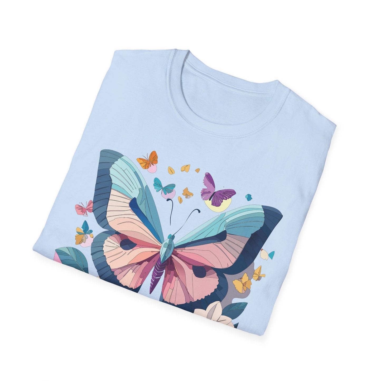 Butterfly Shirt Unisex T Shirt Softstyle Gildan 64000 Ring Spun Cotton Monarch Design