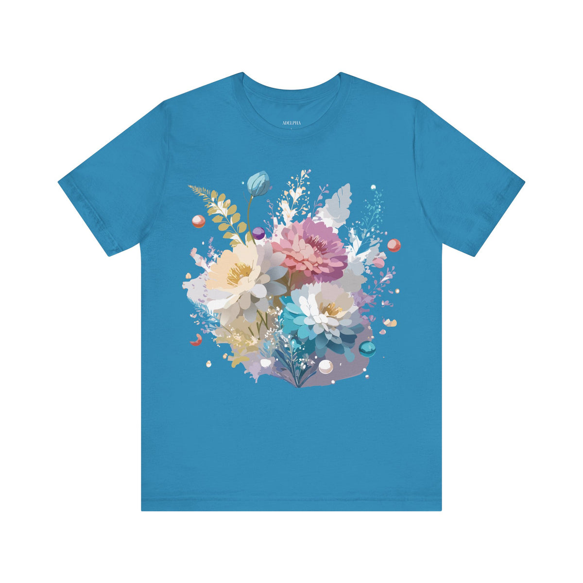 Floral Graphic Tee Shirt - Bella+Canvas Unisex 100 Cotton 7