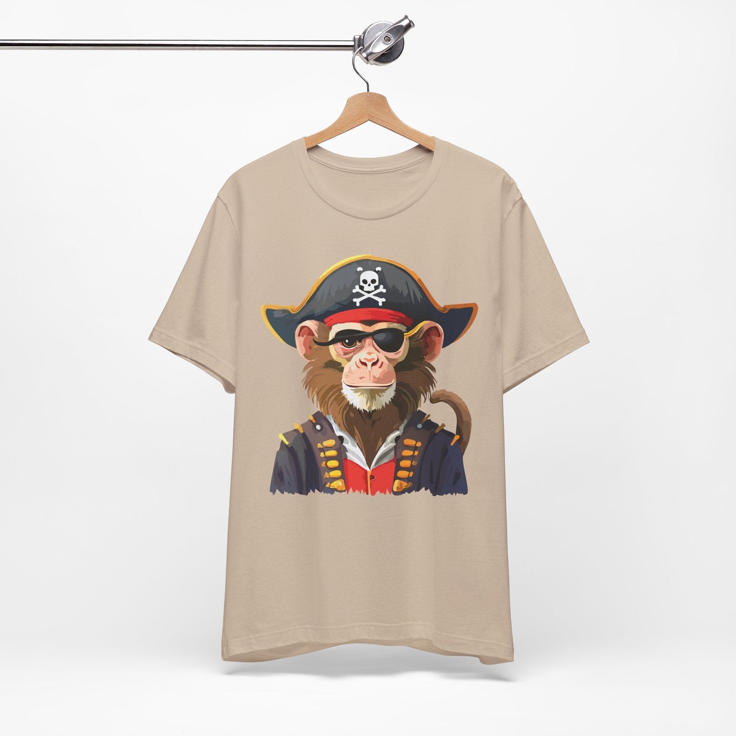 Unisex Animal Design Tee Shirt With Wild Animals Art Print Gildan Softstyle 64000