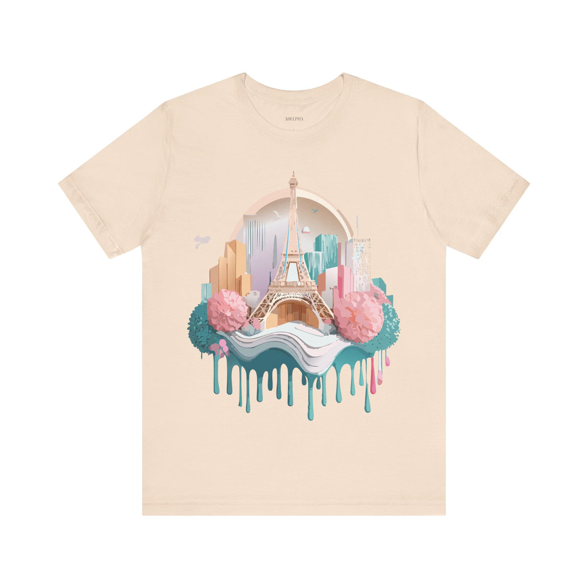 Paris Travel Tourist Graphic Design Unisex Bella+Canvas Cotton T-Shirt e322