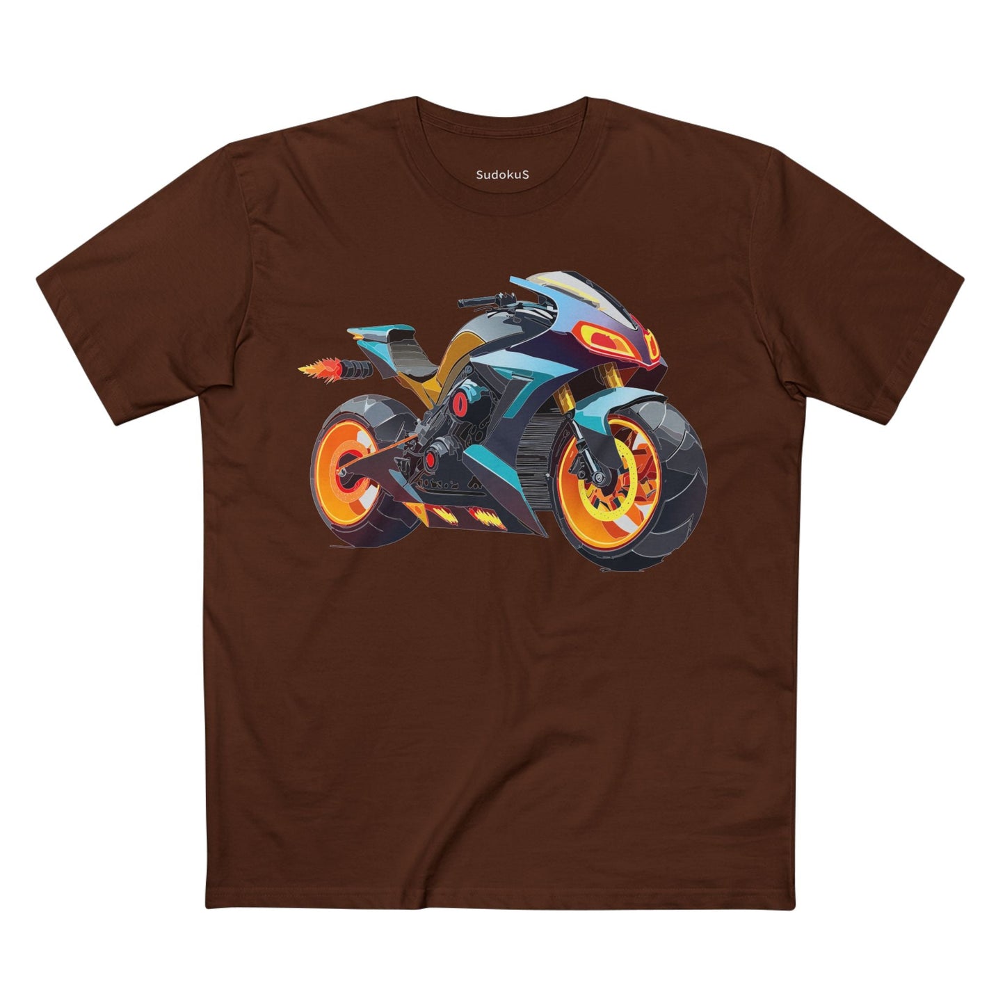 Moto Bike Graphic Unisex 100 Cotton Staple Tee 22