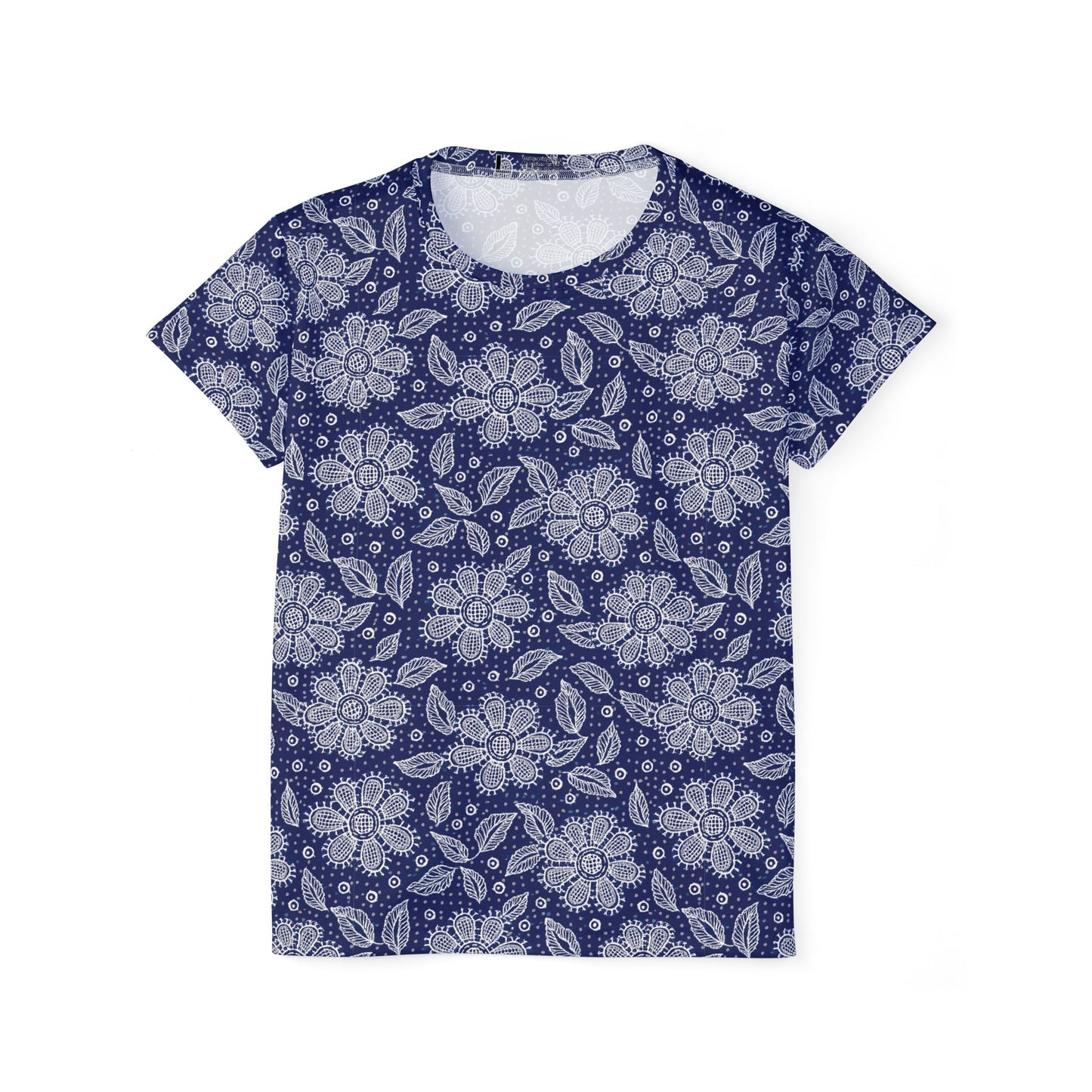 Lace Print Poly Shirt, Poly Shirt with Lace Print, Lace Shirt 39