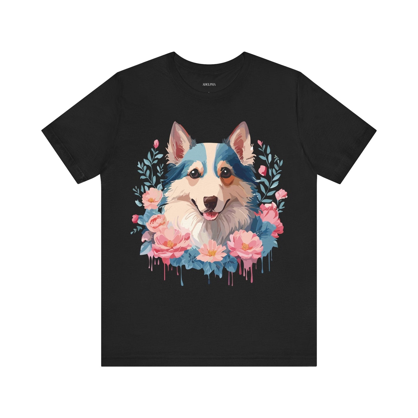 Unisex Graphic Dog Shirt Vintage Inspired Tee Art Design By Adelpha Premium Short Sleeve