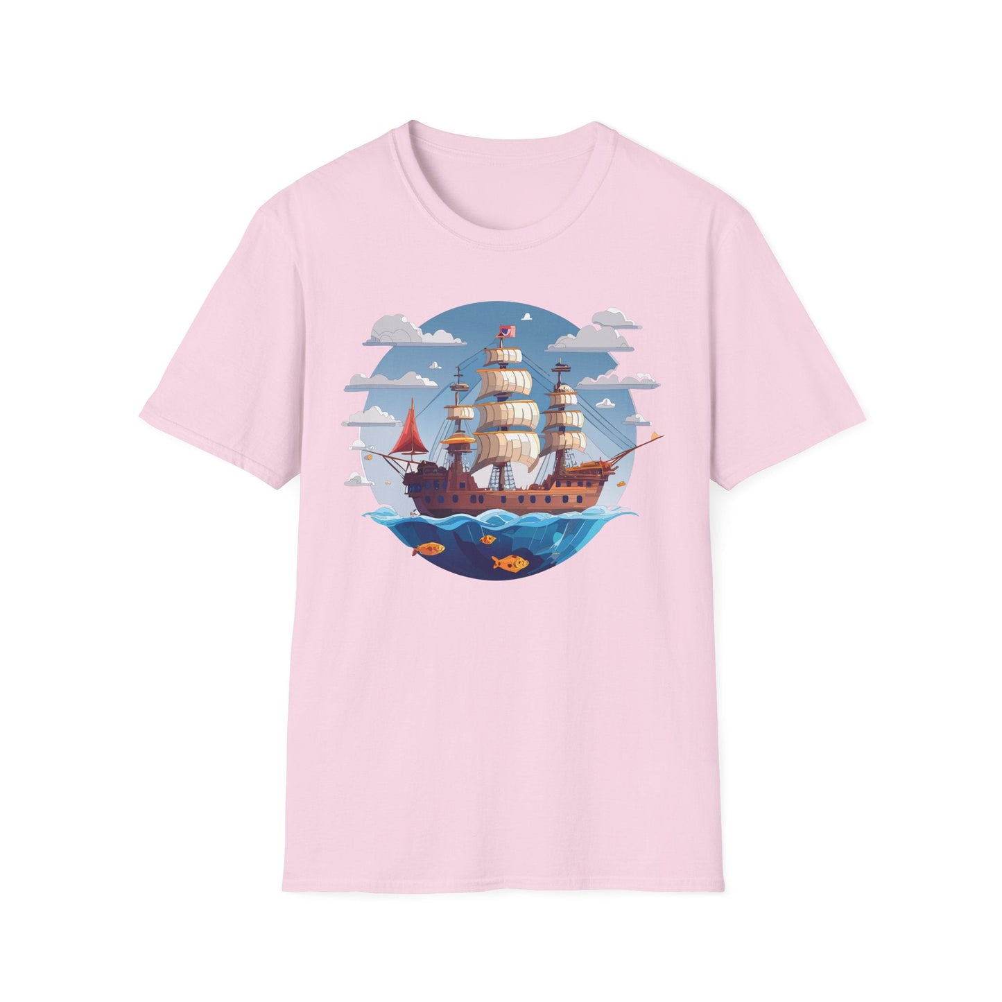 Ship T Shirts Frigate T Shirts Vessel Tee Shirt Unisex Softstyle Cotton Tee Gildan 64000